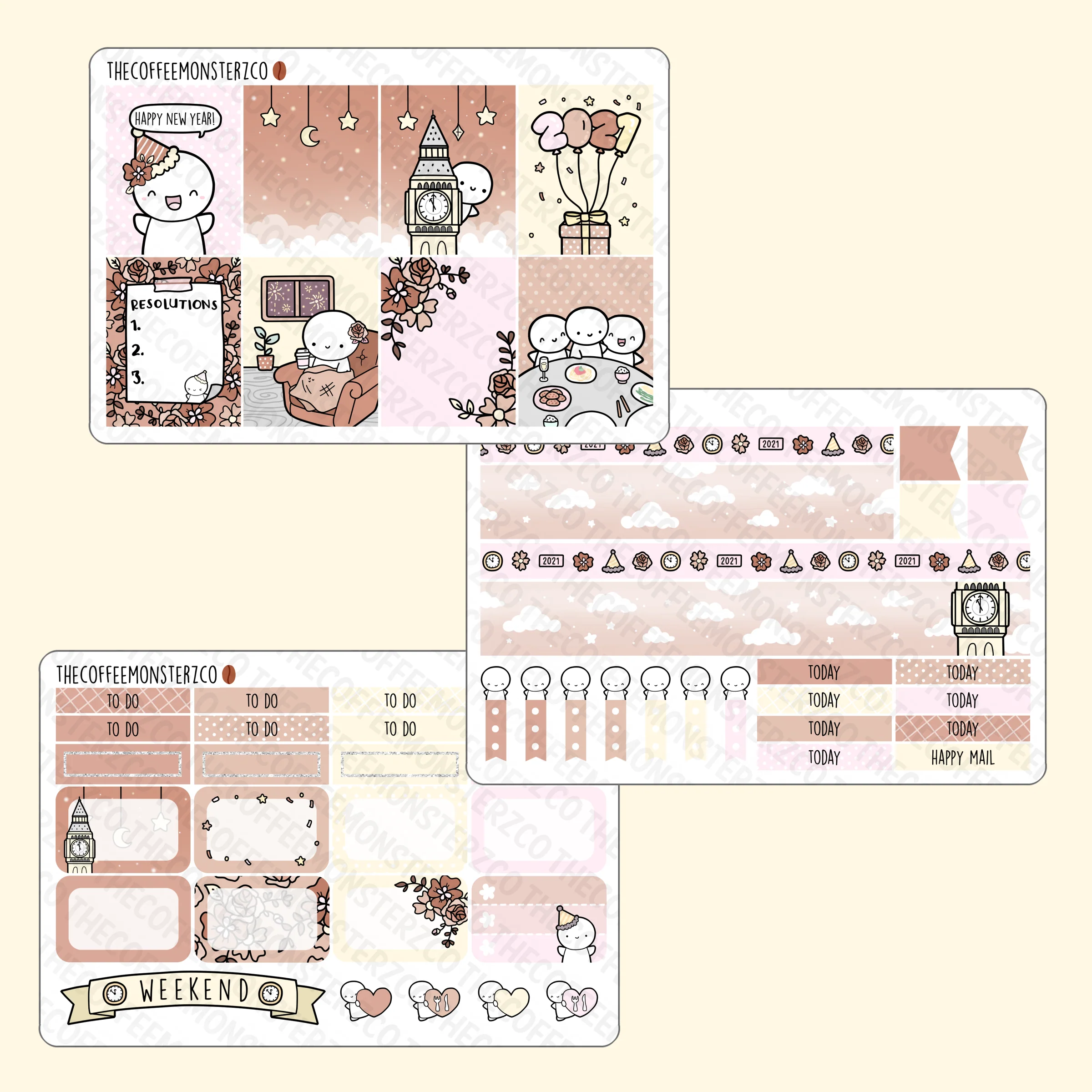 2021 New Years Emotis Mini Kit - Image 2