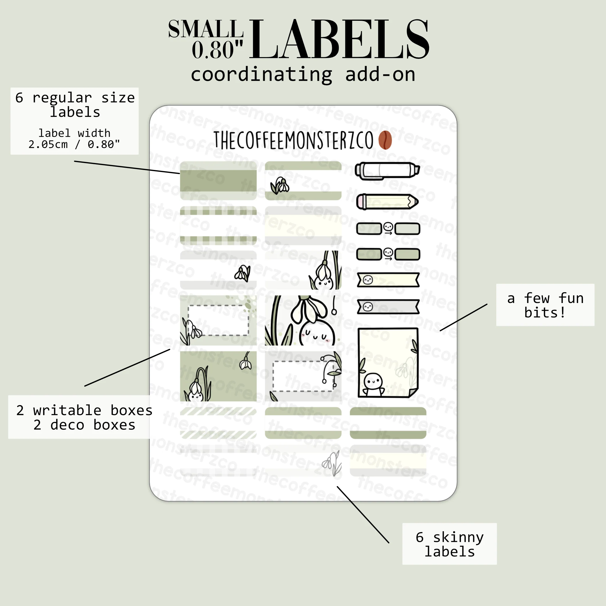 2024 Coordinating Add-ons - Small Labels (0.80") - Part 1 - Image 2