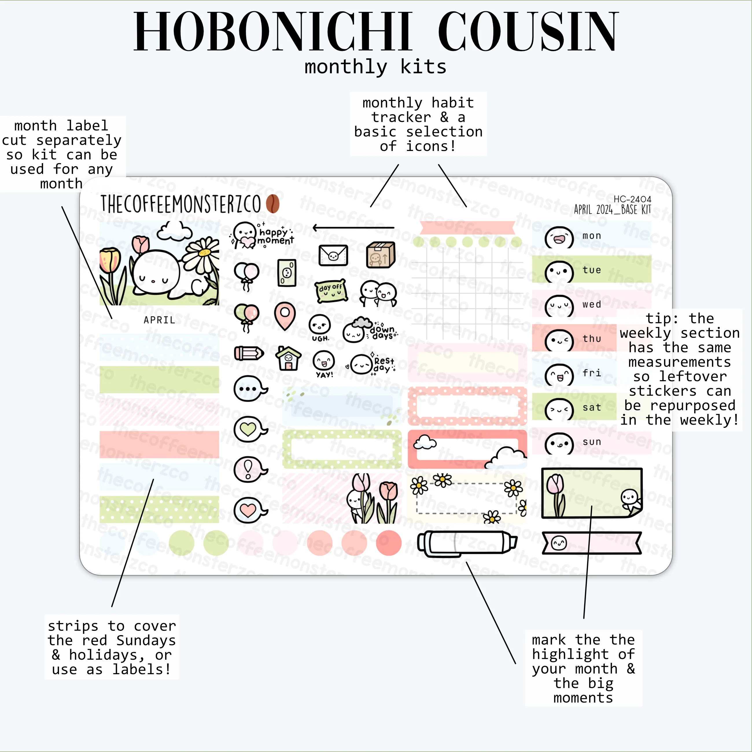 2024 Hobonichi Cousin Monthly Kits - Part 1 - Image 5