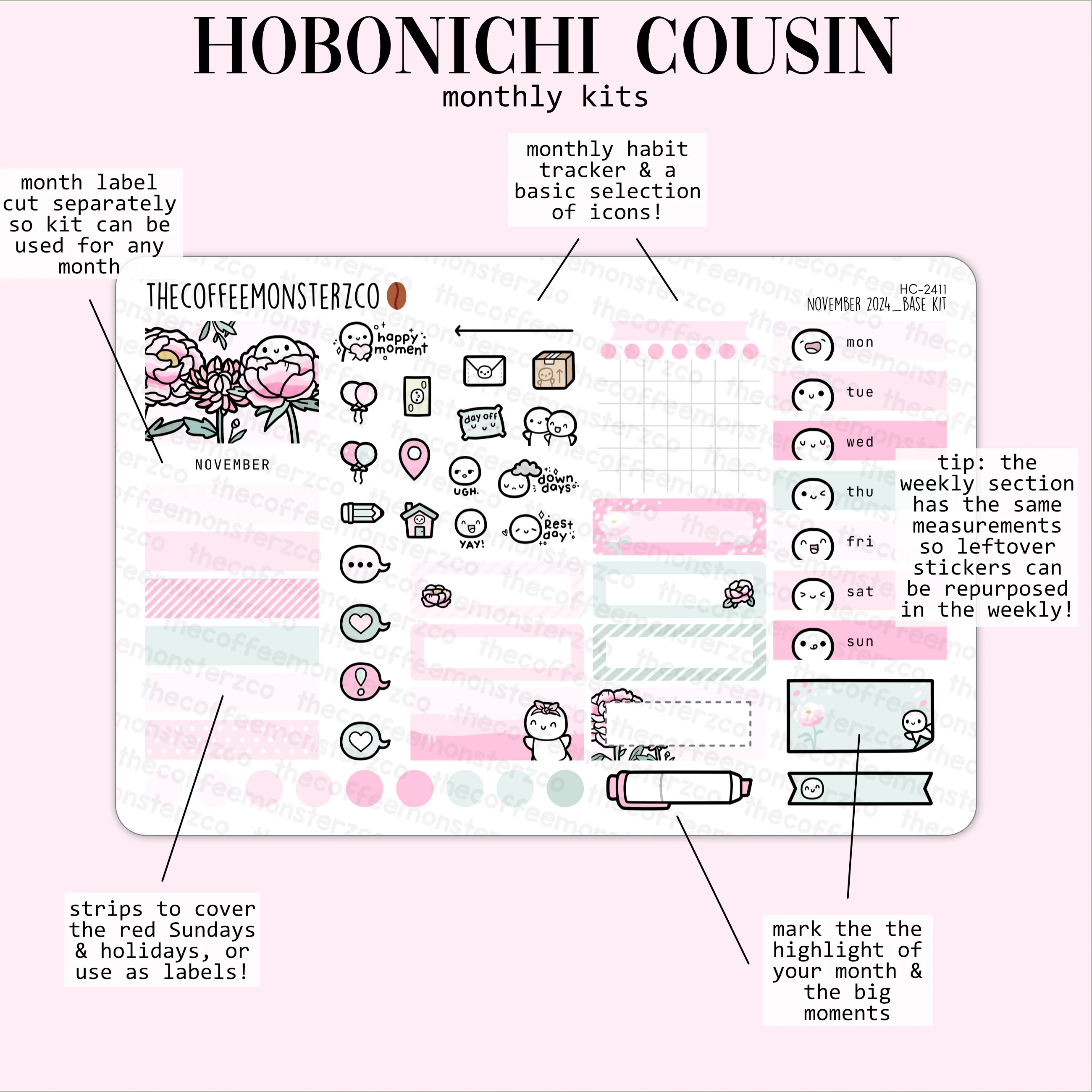 2024 Hobonichi Cousin Monthly Kits - Part 2 - Image 6