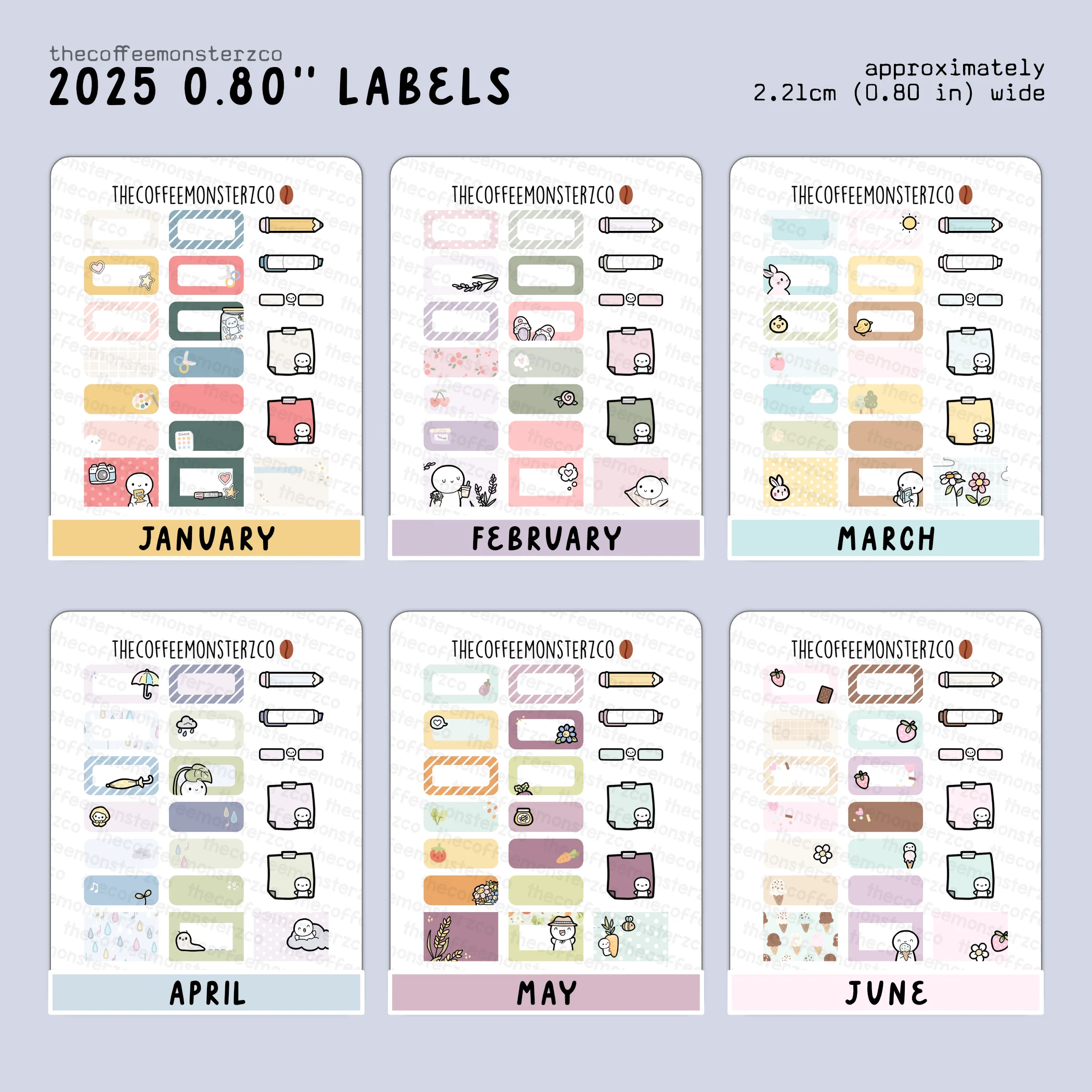 2025 Coordinating 0.80" Labels - Image 2