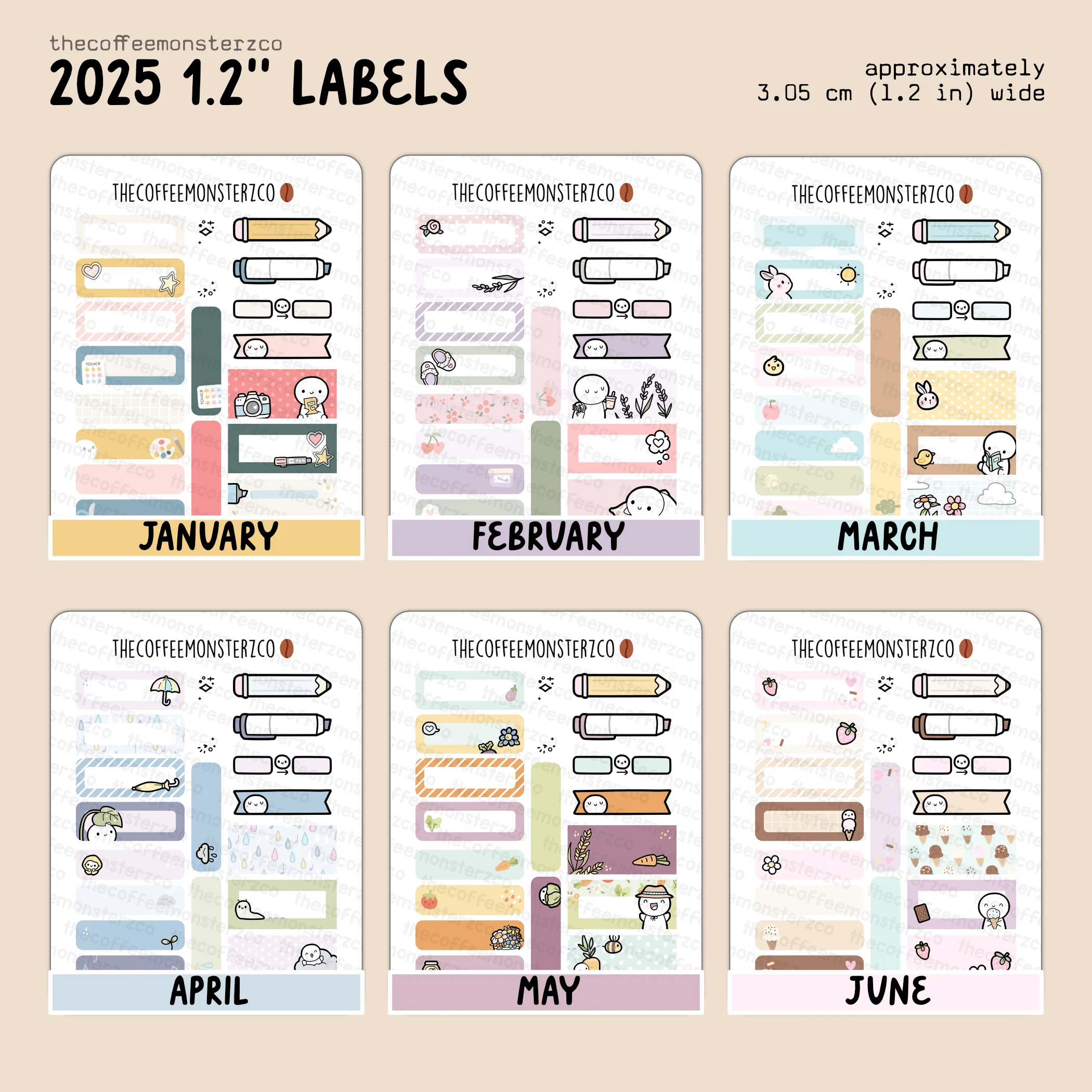 2025 Coordinating 1.2" Labels - Image 2