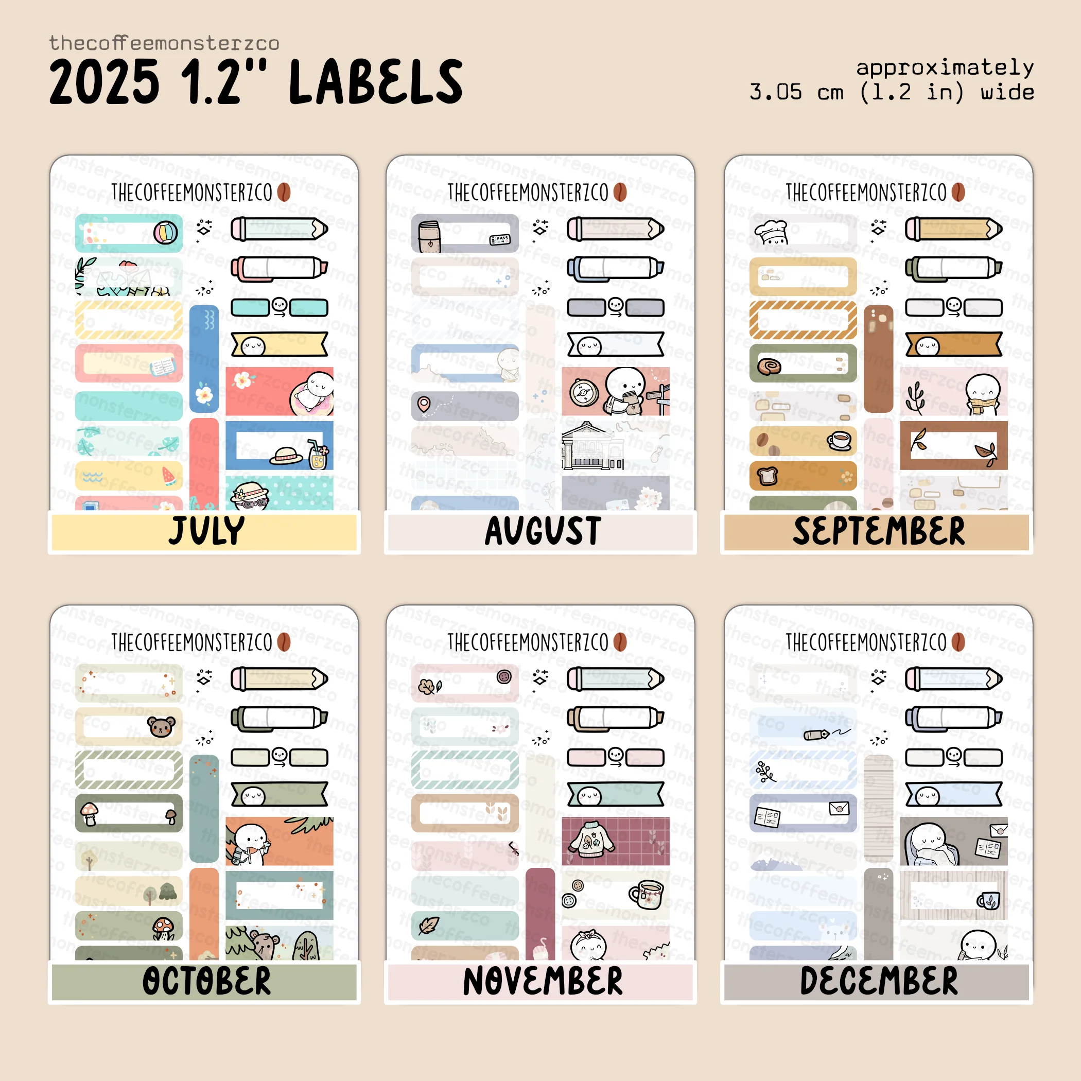 2025 Coordinating 1.2" Labels - Image 3