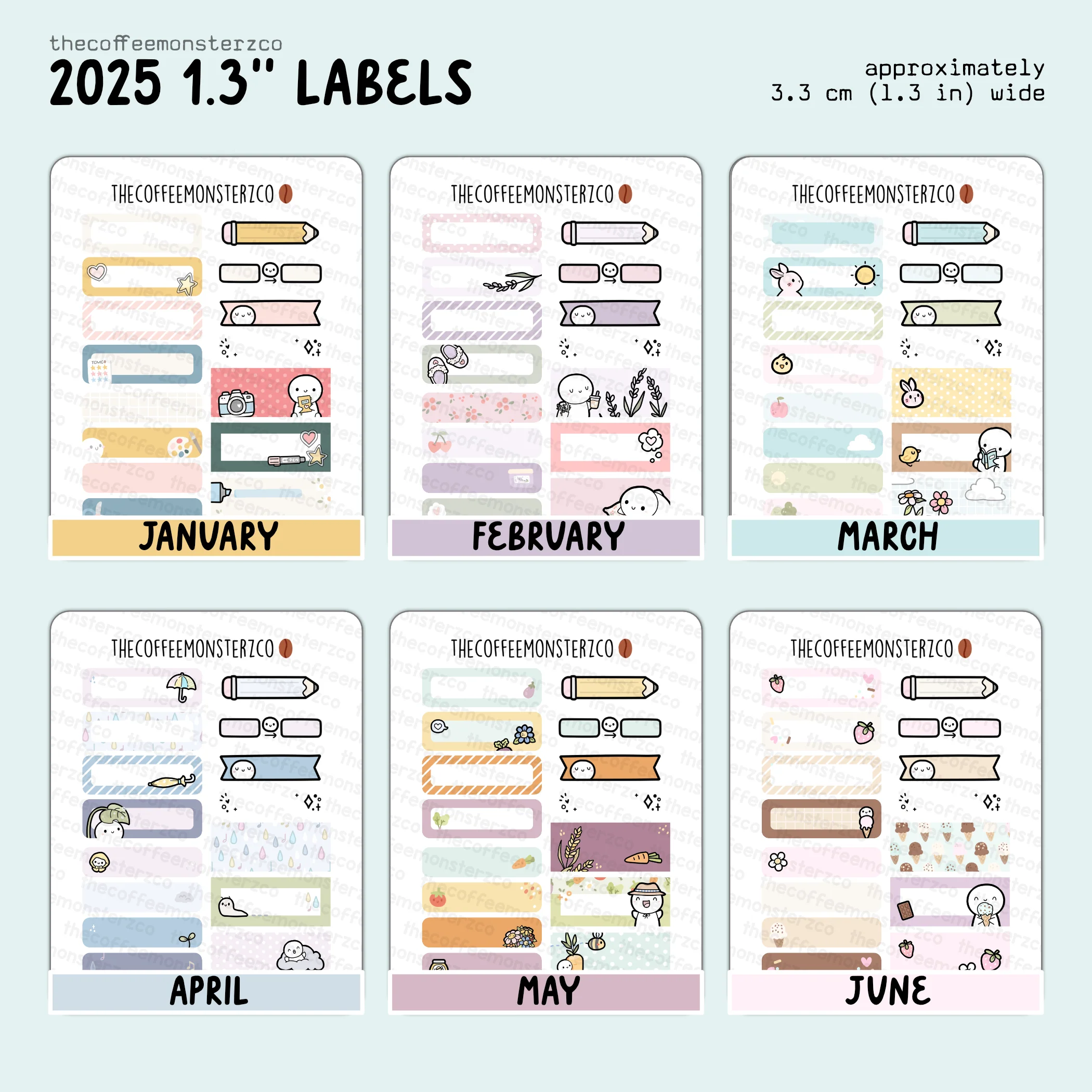 2025 Coordinating 1.3" Labels - Image 2