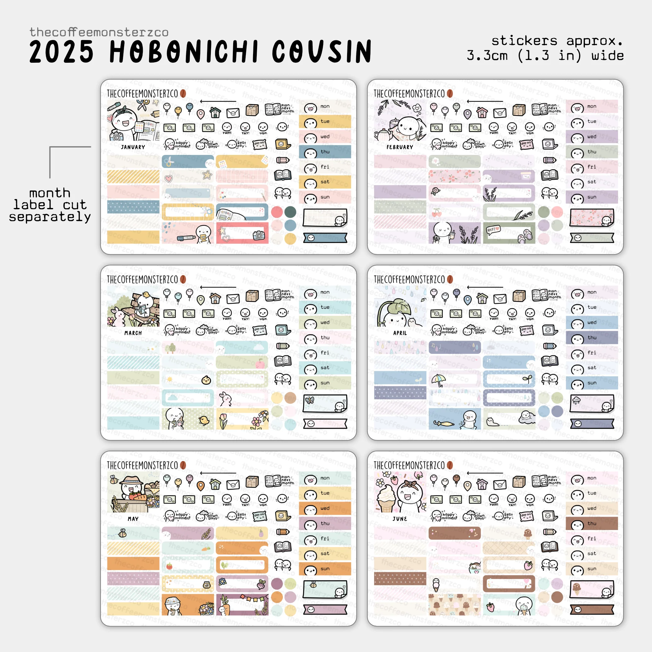 2025 Hobonichi Cousin Monthly Kits - Image 2
