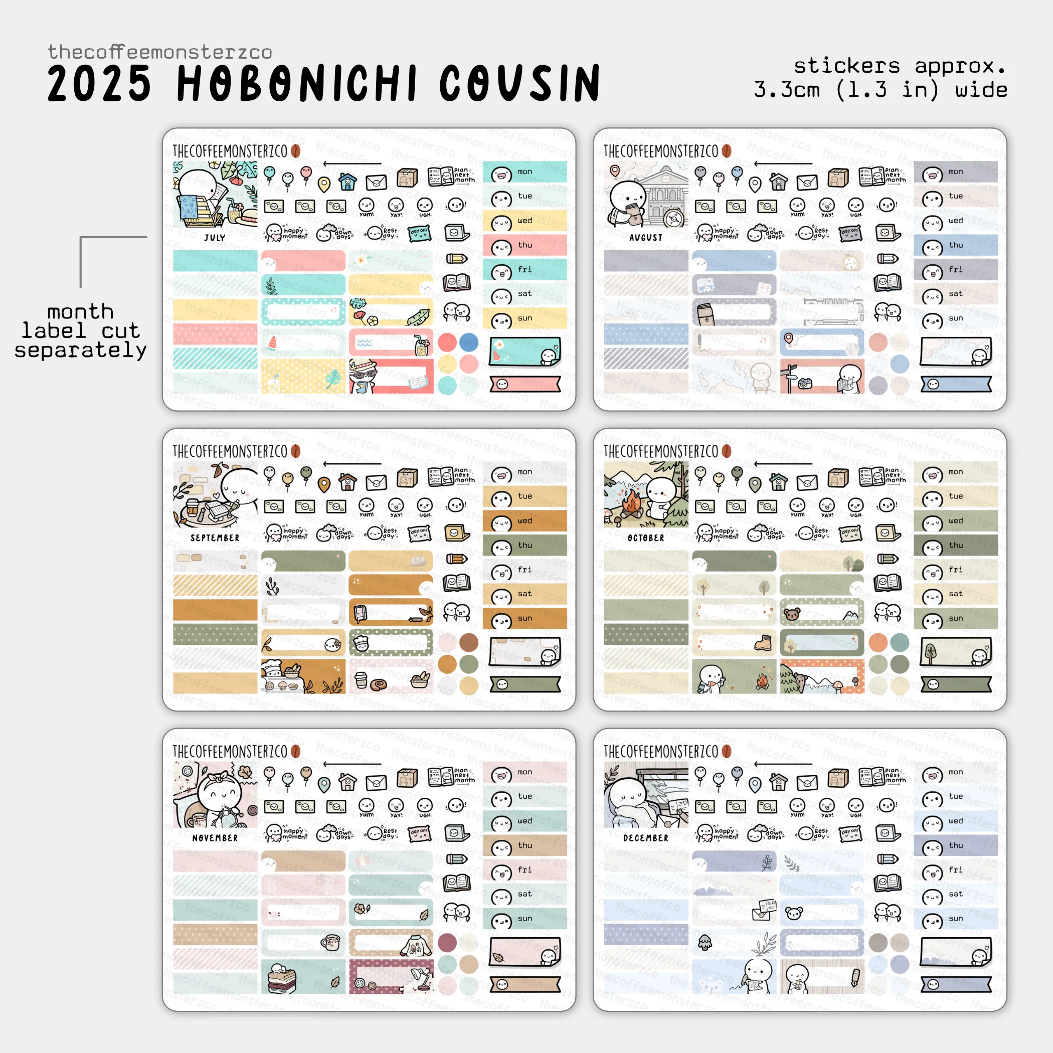 2025 Hobonichi Cousin Monthly Kits - Image 3