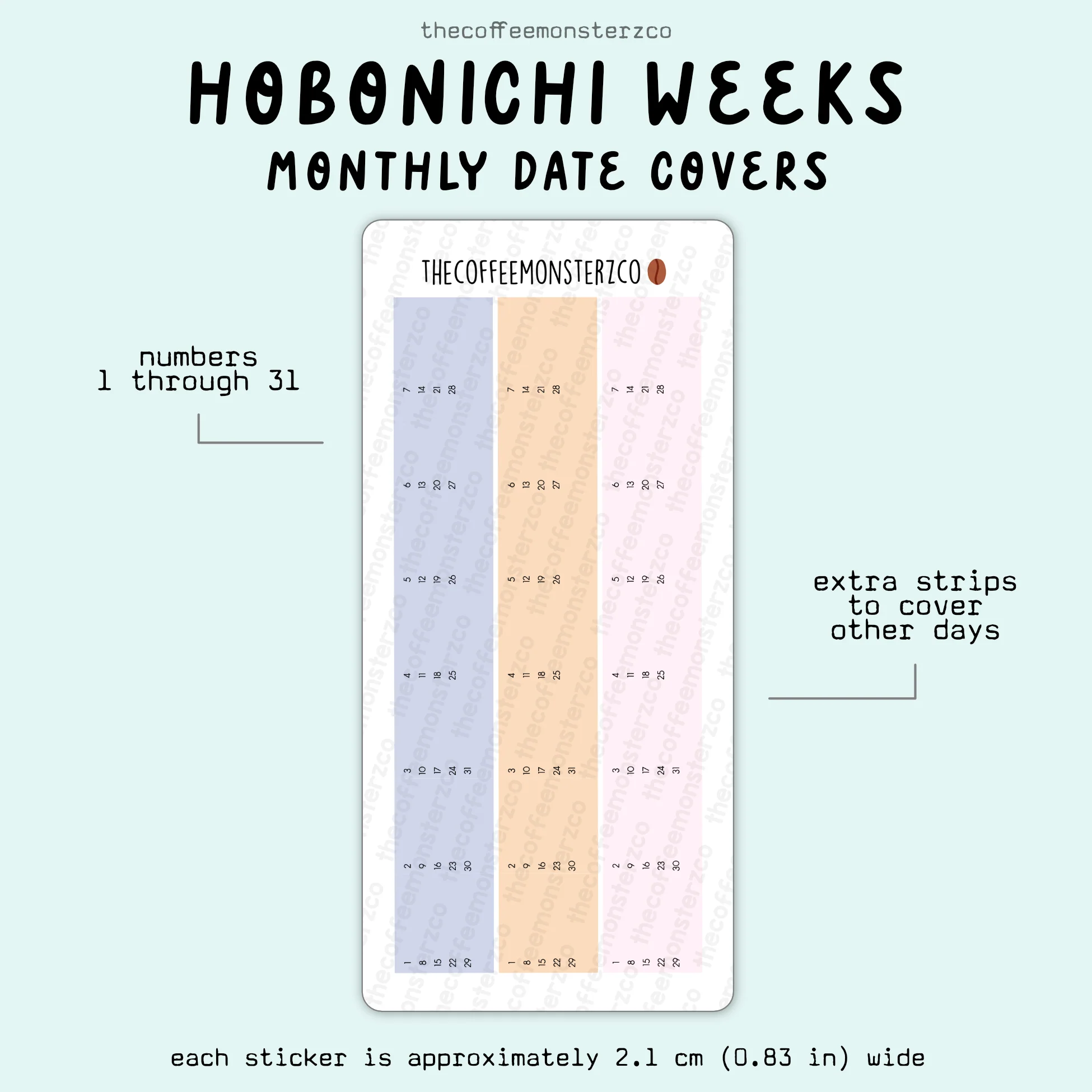 2025 Hobonichi Weeks Monthly Date Covers - Image 3