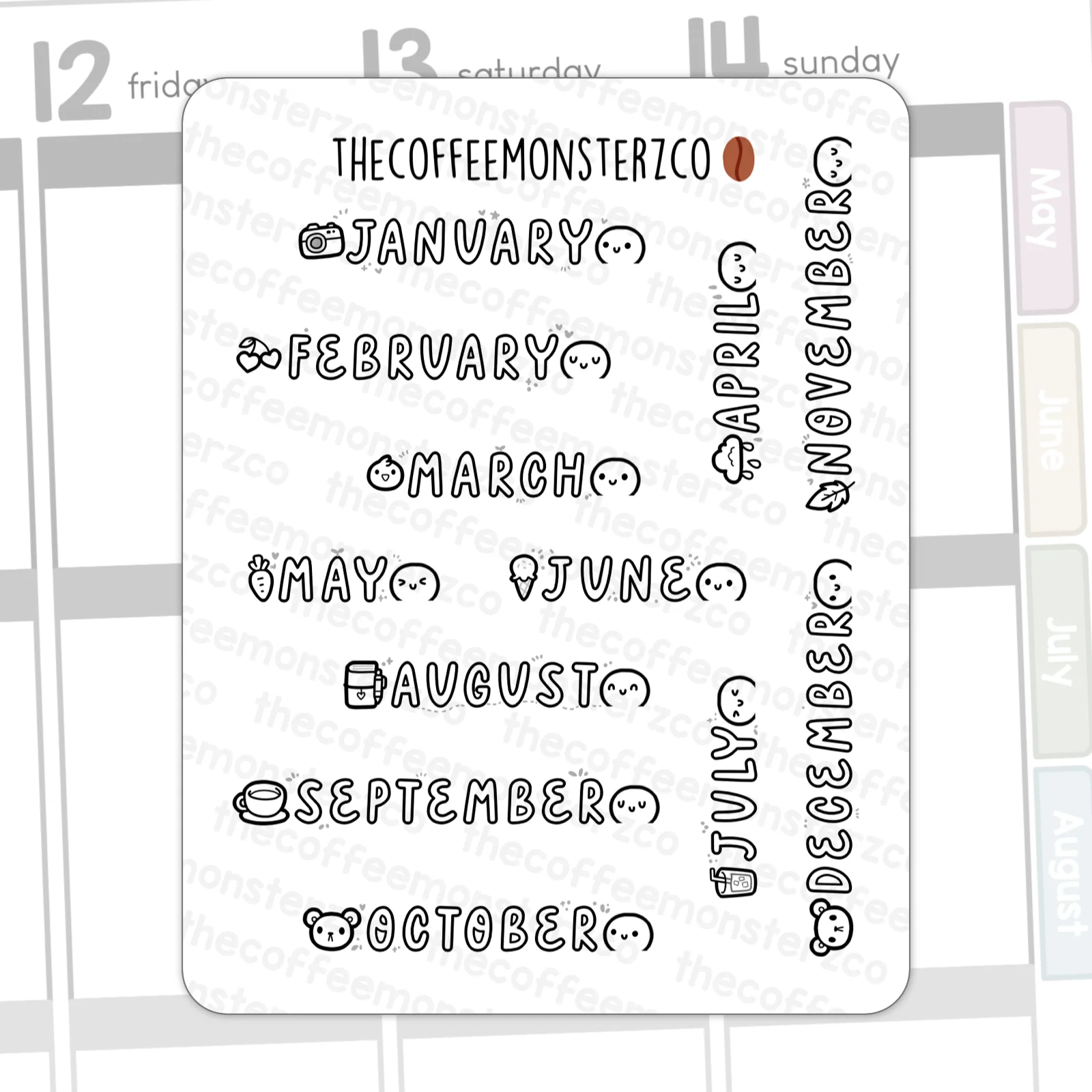 2025 Monthly Headings - Image 2
