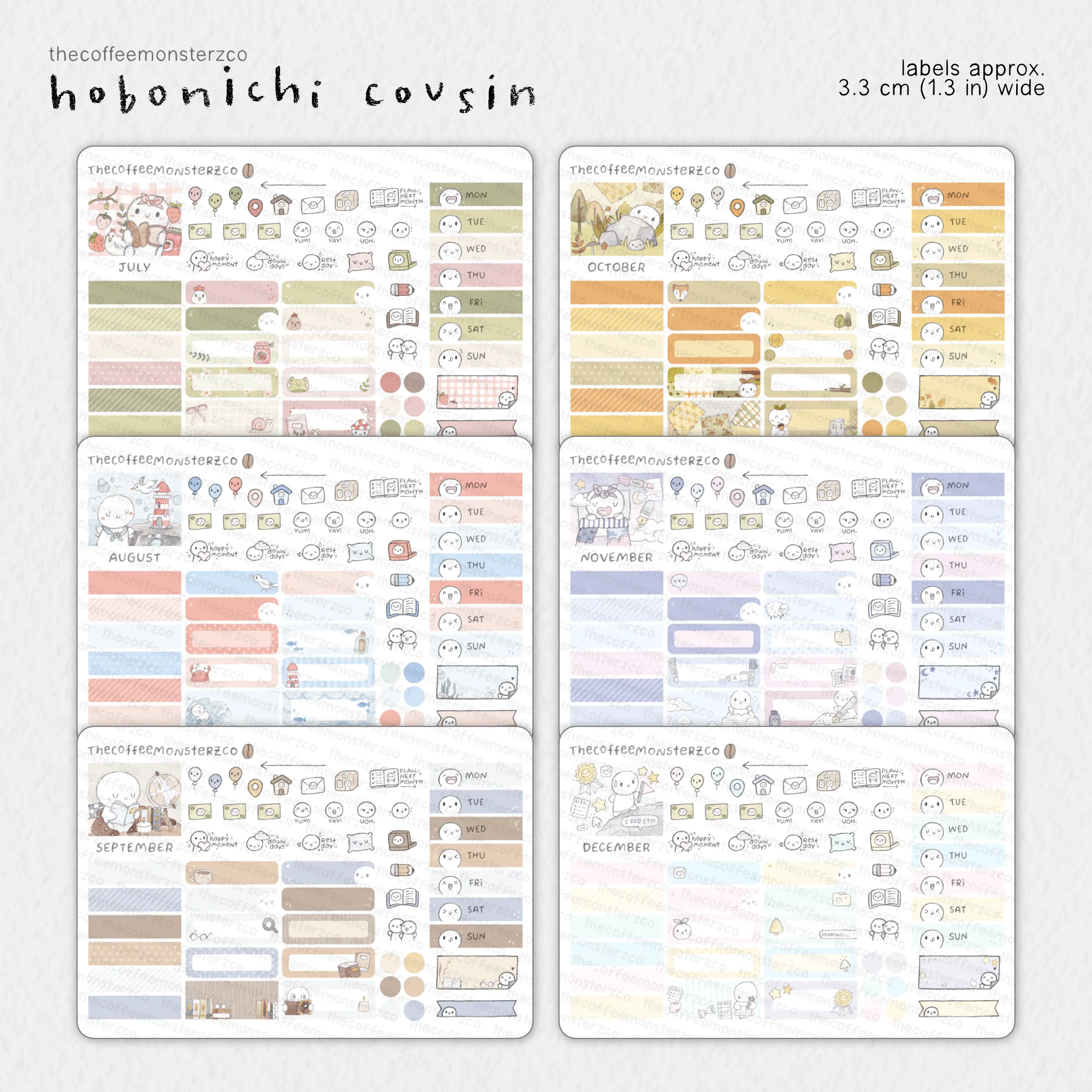 2026 Hobonichi Cousin Monthly Kits - Image 3