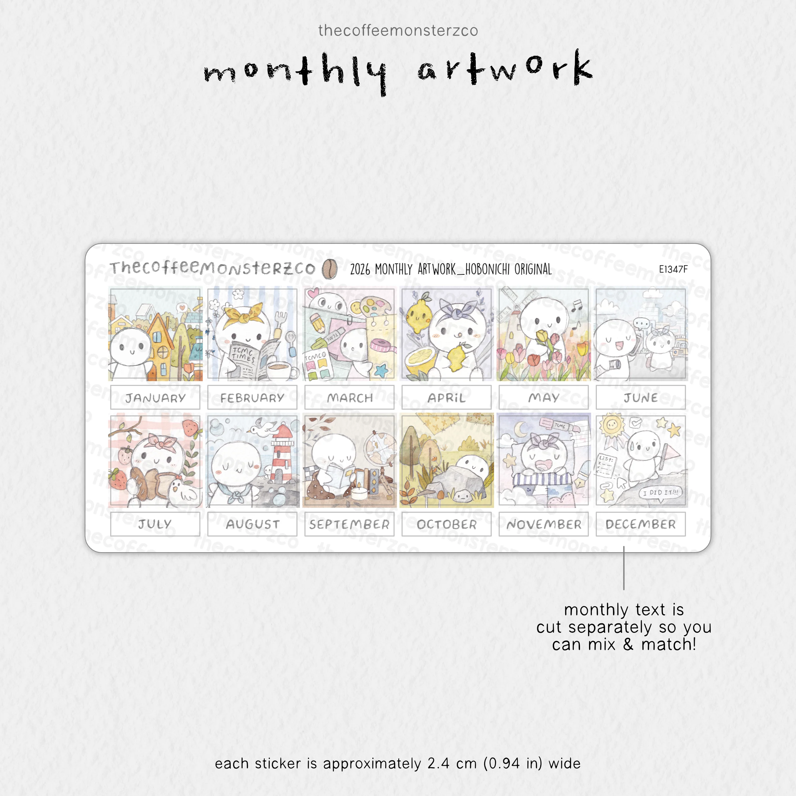 2026 Hobonichi Original Monthly Artwork Boxes - Image 2