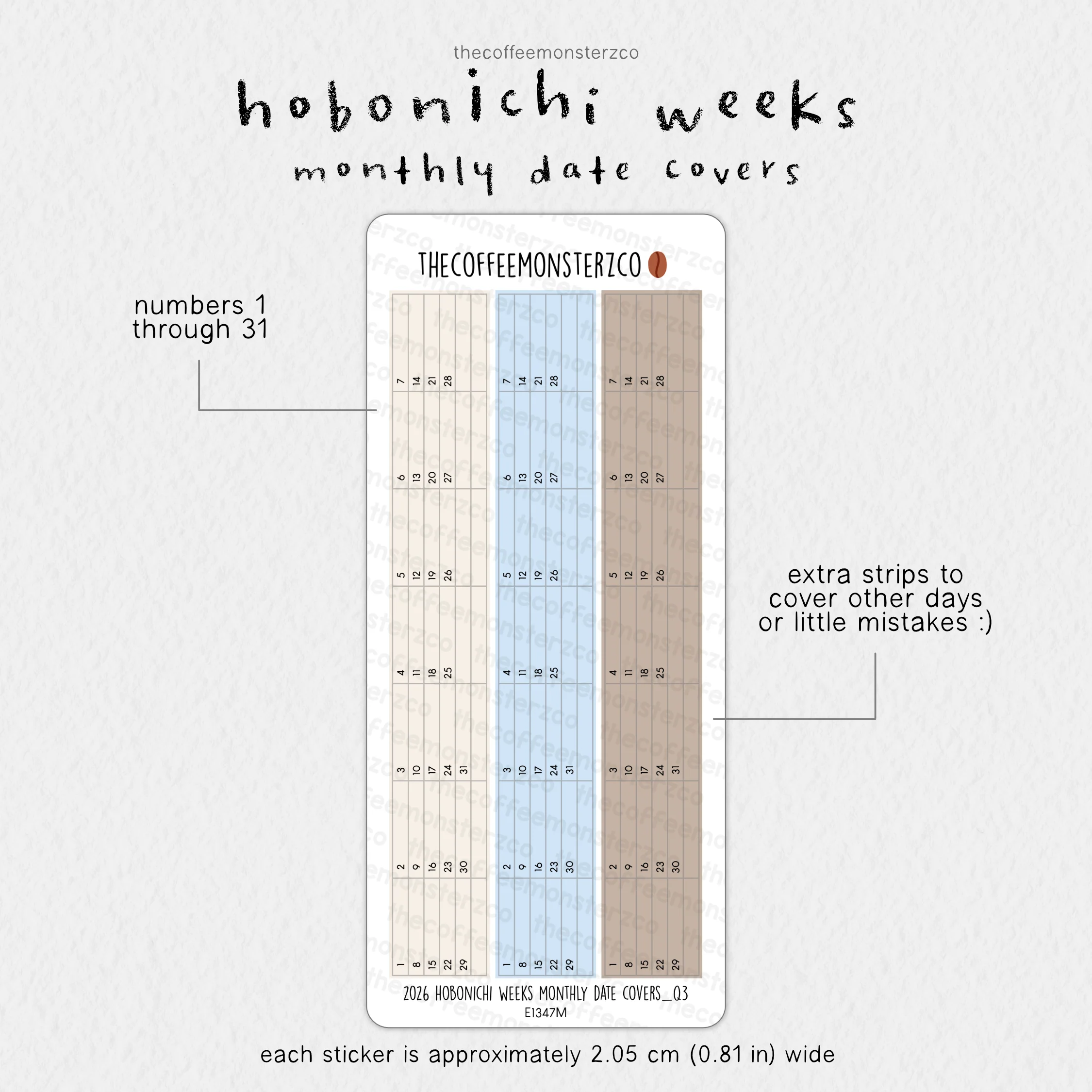 2026 Hobonichi Weeks Monthly Date Covers - Image 4