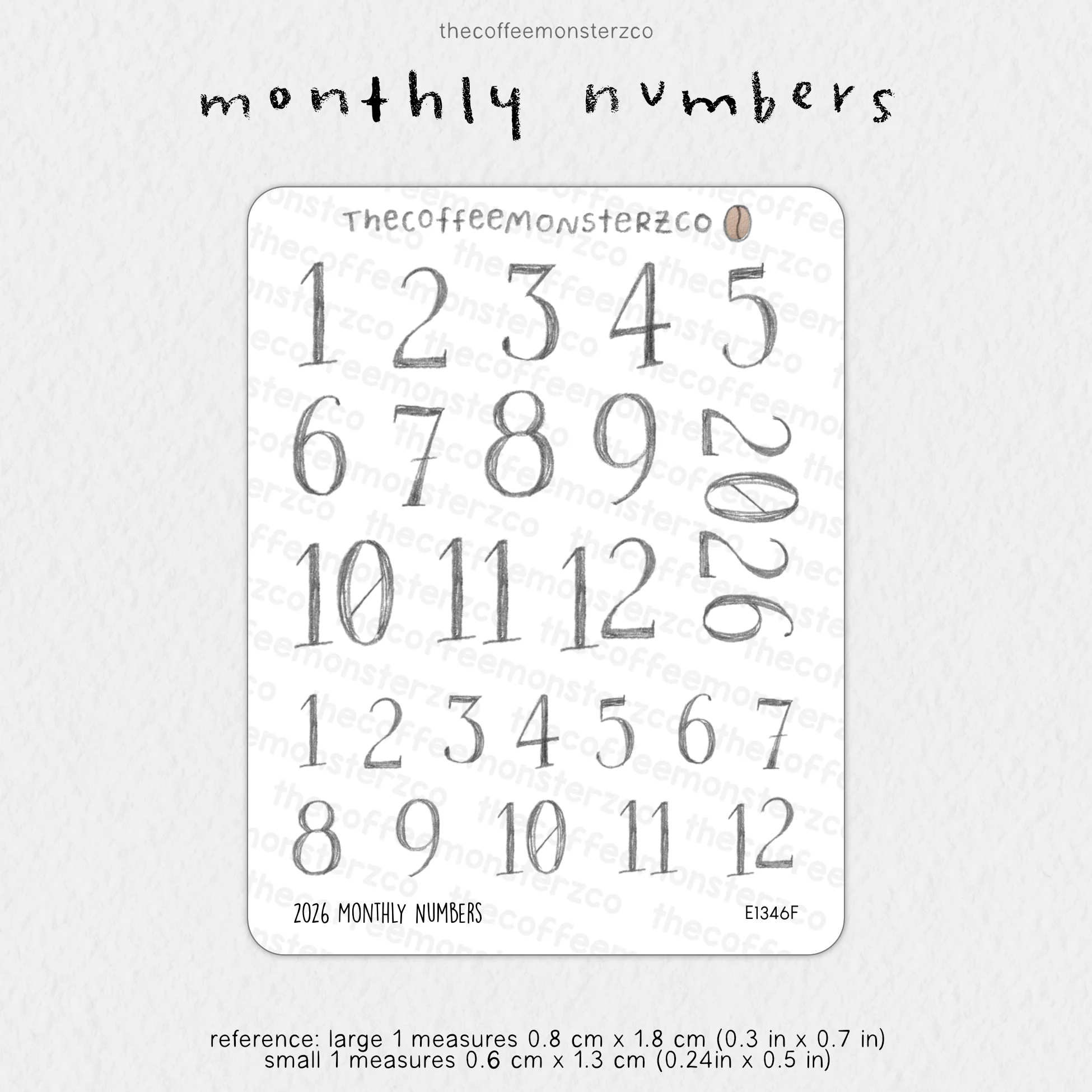 2026 Monthly Headings & Numbers - Image 4
