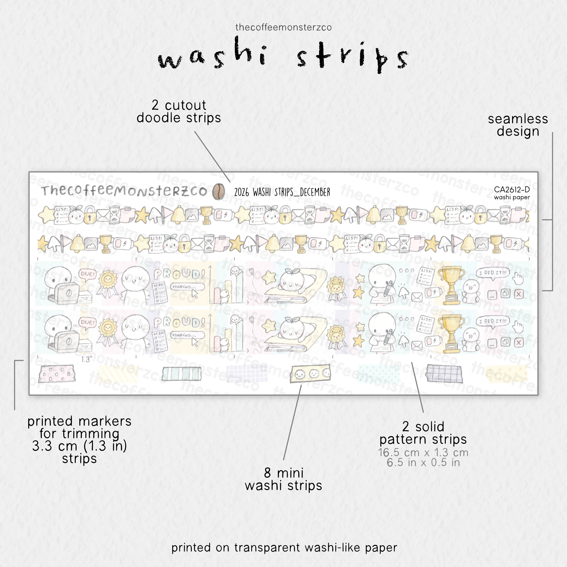 2026 Coordinating Washi Strips - Image 15