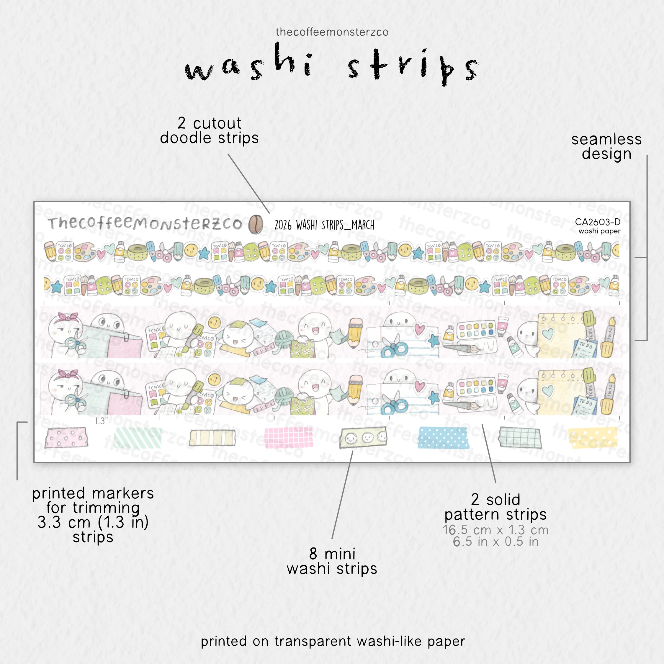 2026 Coordinating Washi Strips - Image 6