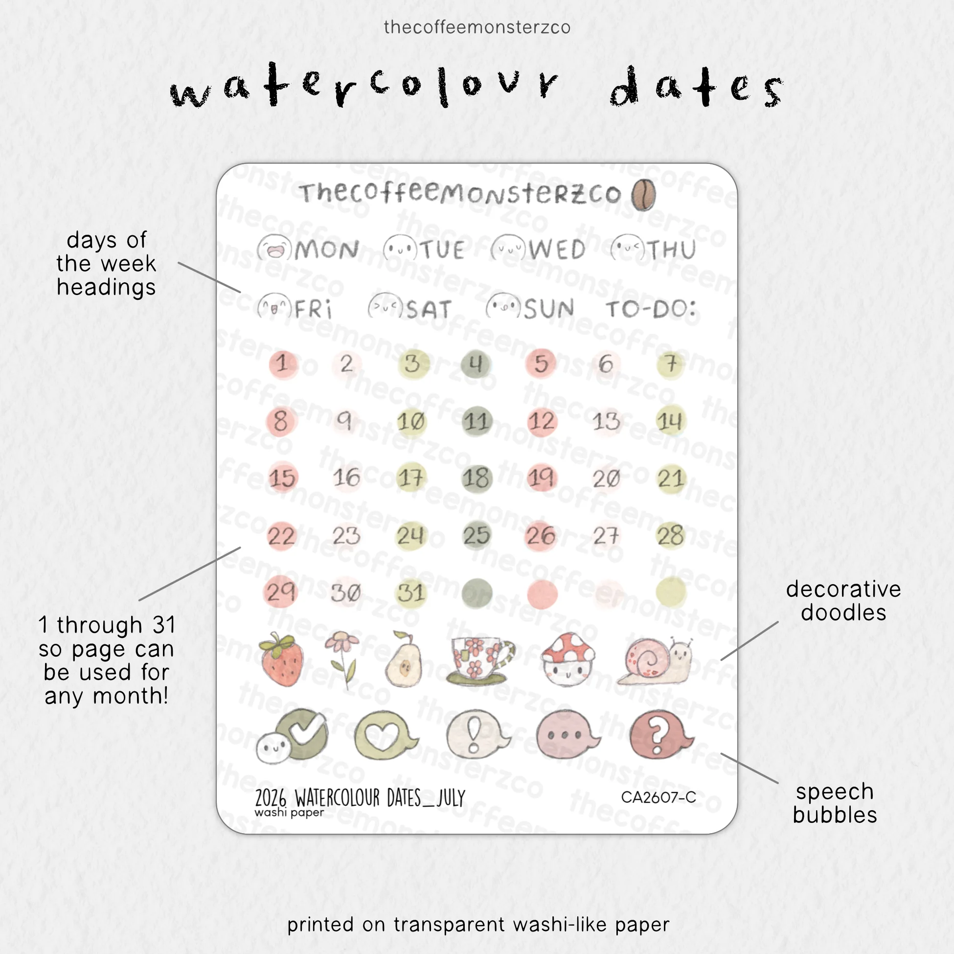 2026 Watercolour Dates - Image 10