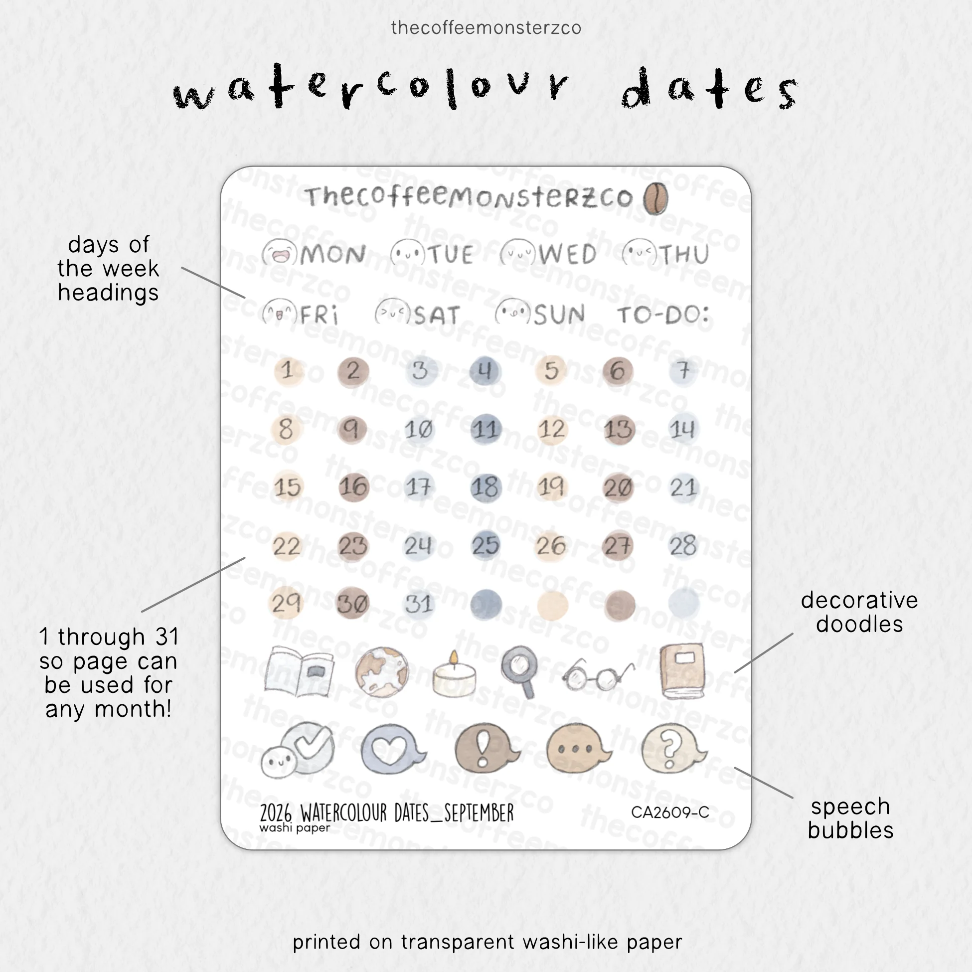 2026 Watercolour Dates - Image 12