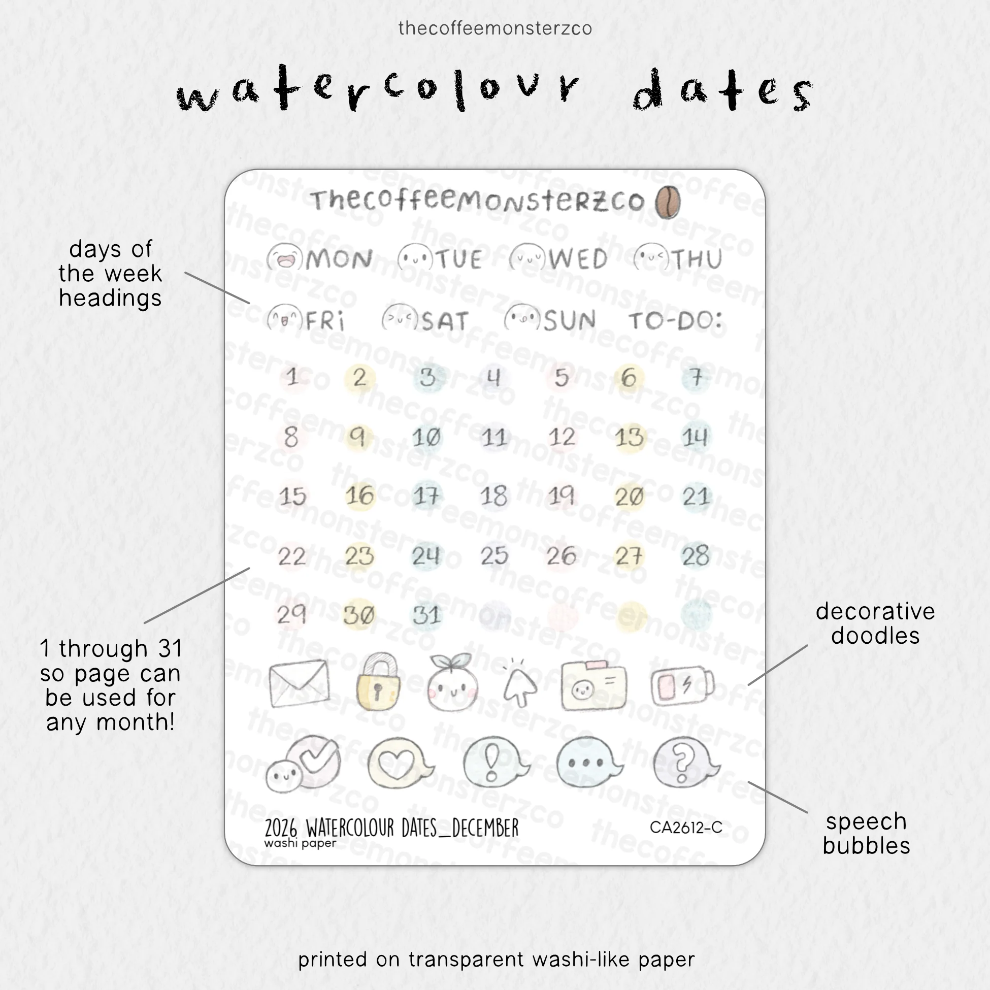 2026 Watercolour Dates - Image 15