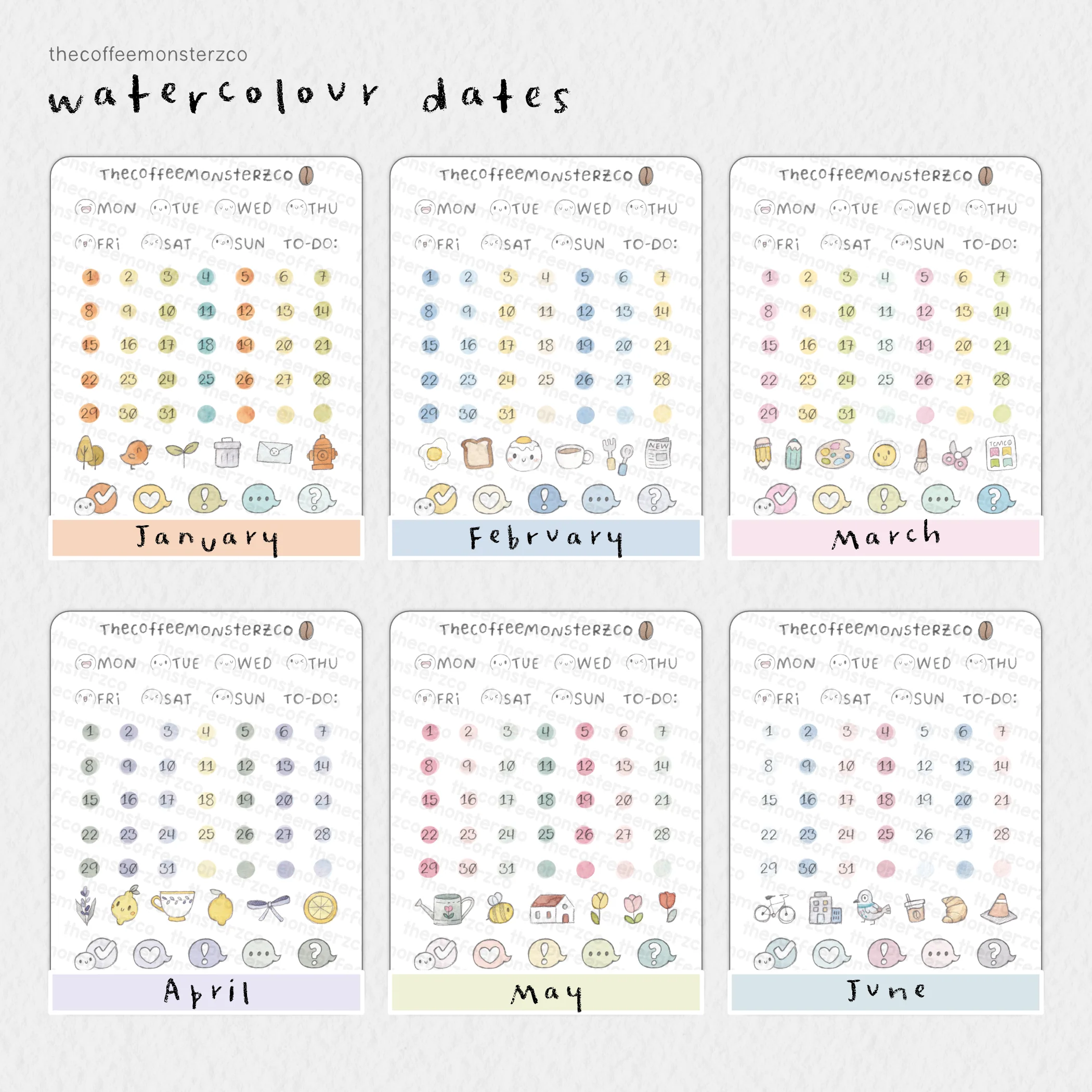 2026 Watercolour Dates - Image 2