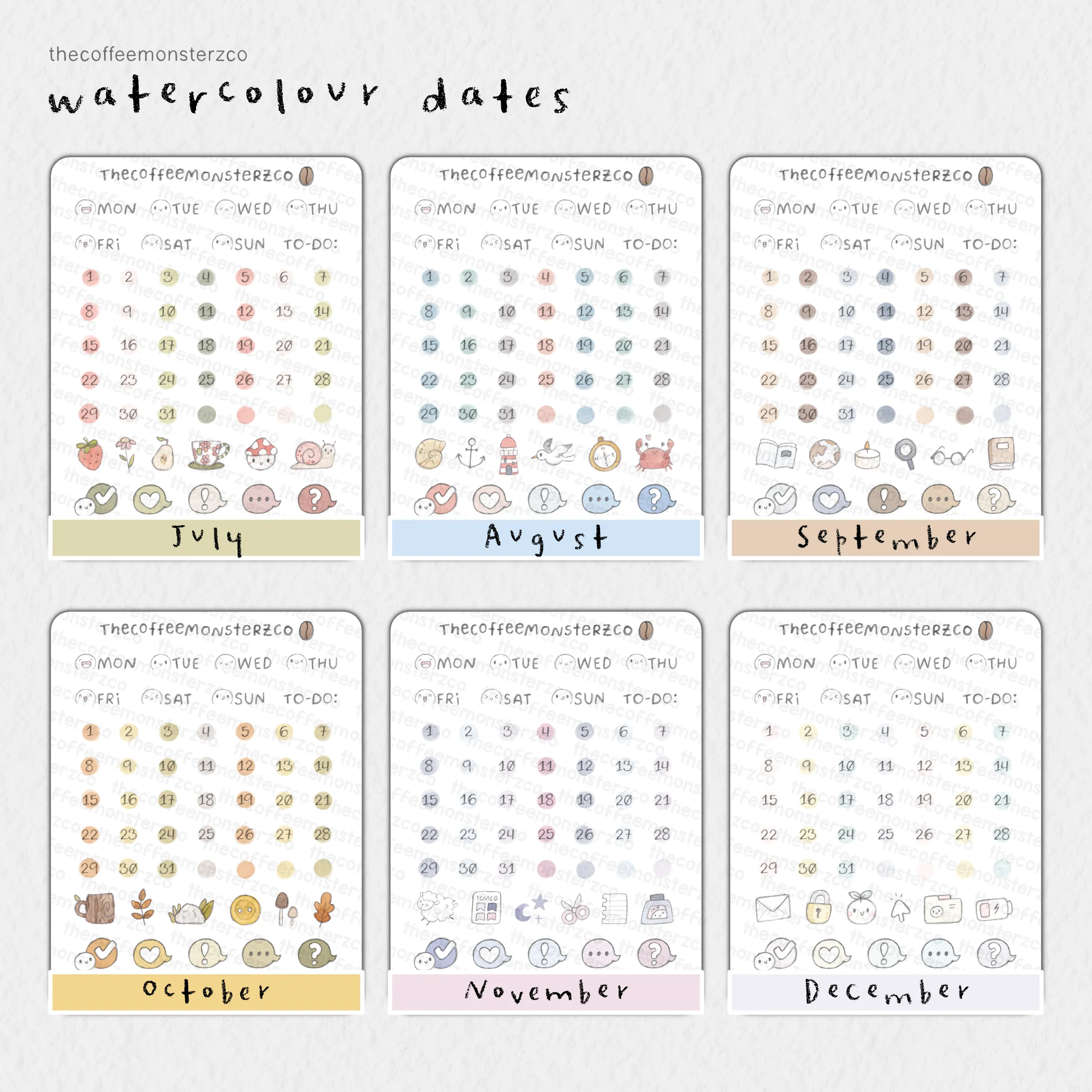 2026 Watercolour Dates - Image 3