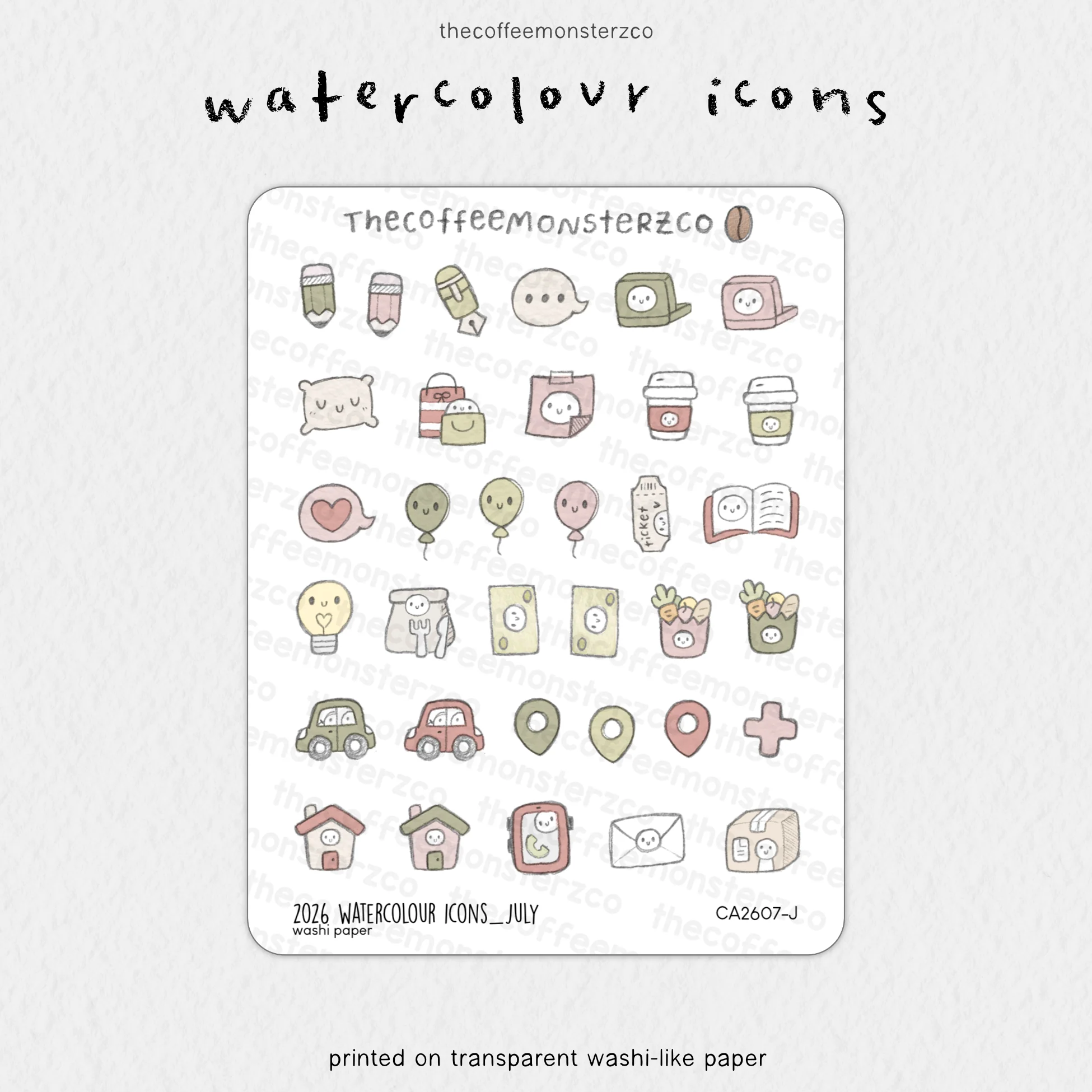 2026 Watercolour Icons - Image 10