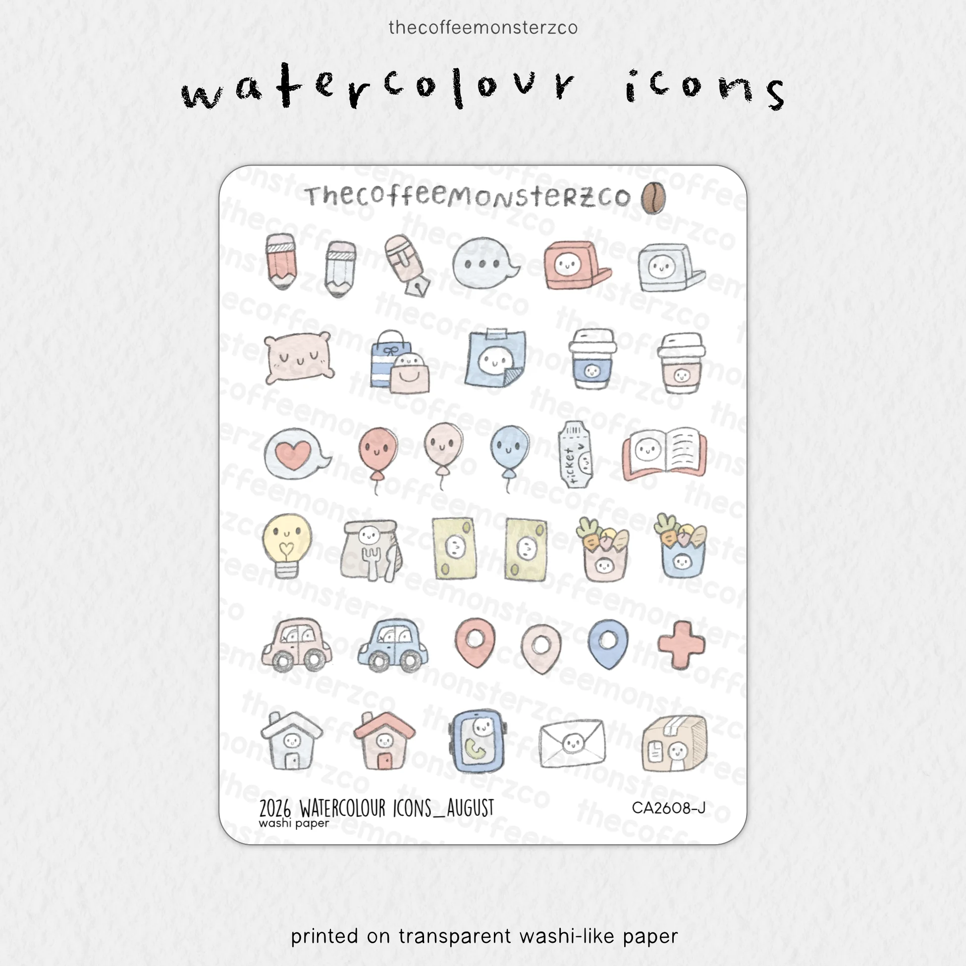 2026 Watercolour Icons - Image 11
