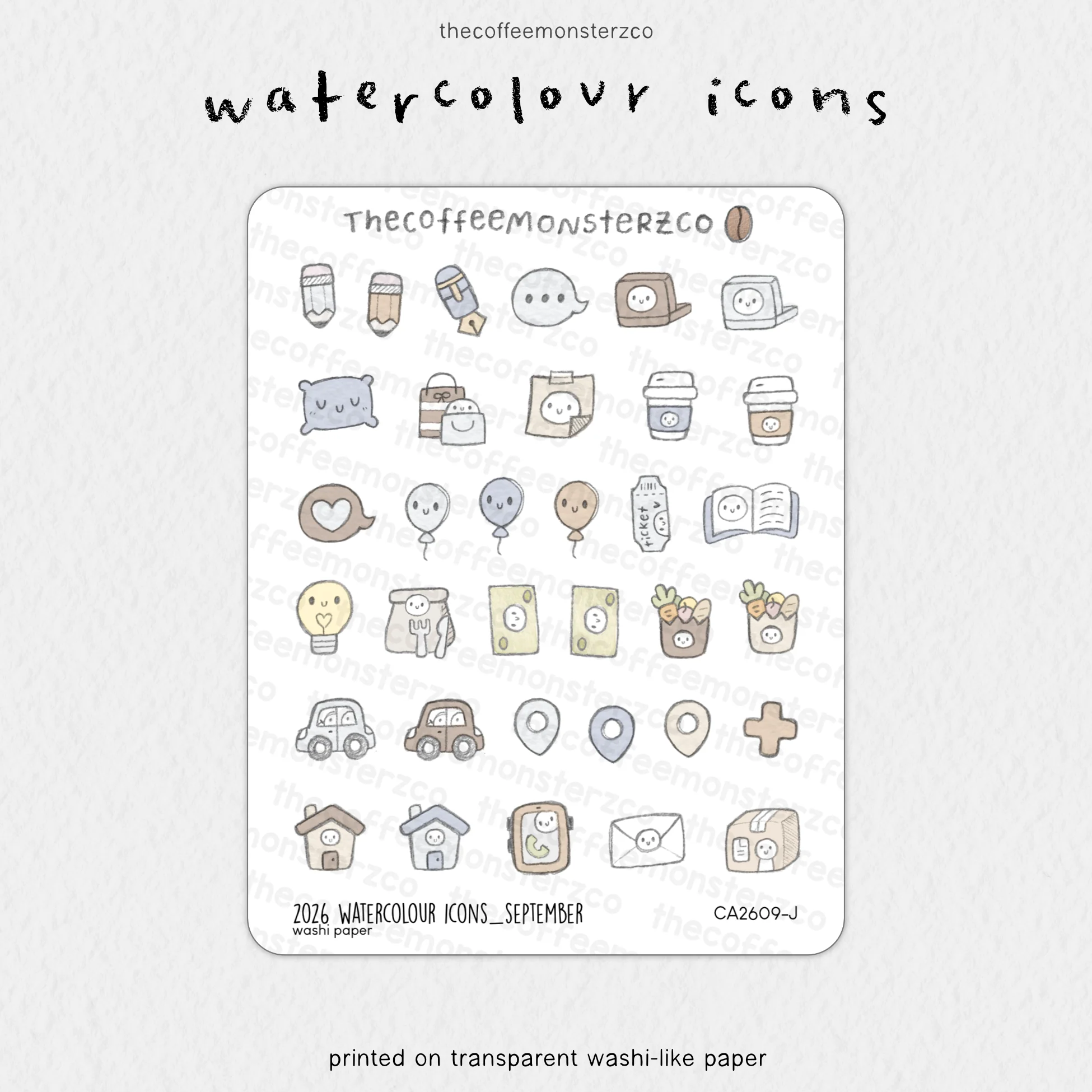 2026 Watercolour Icons - Image 12