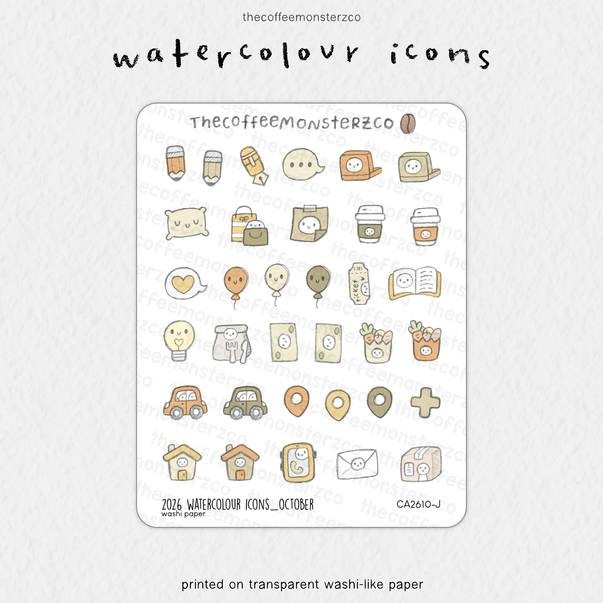 2026 Watercolour Icons - Image 13