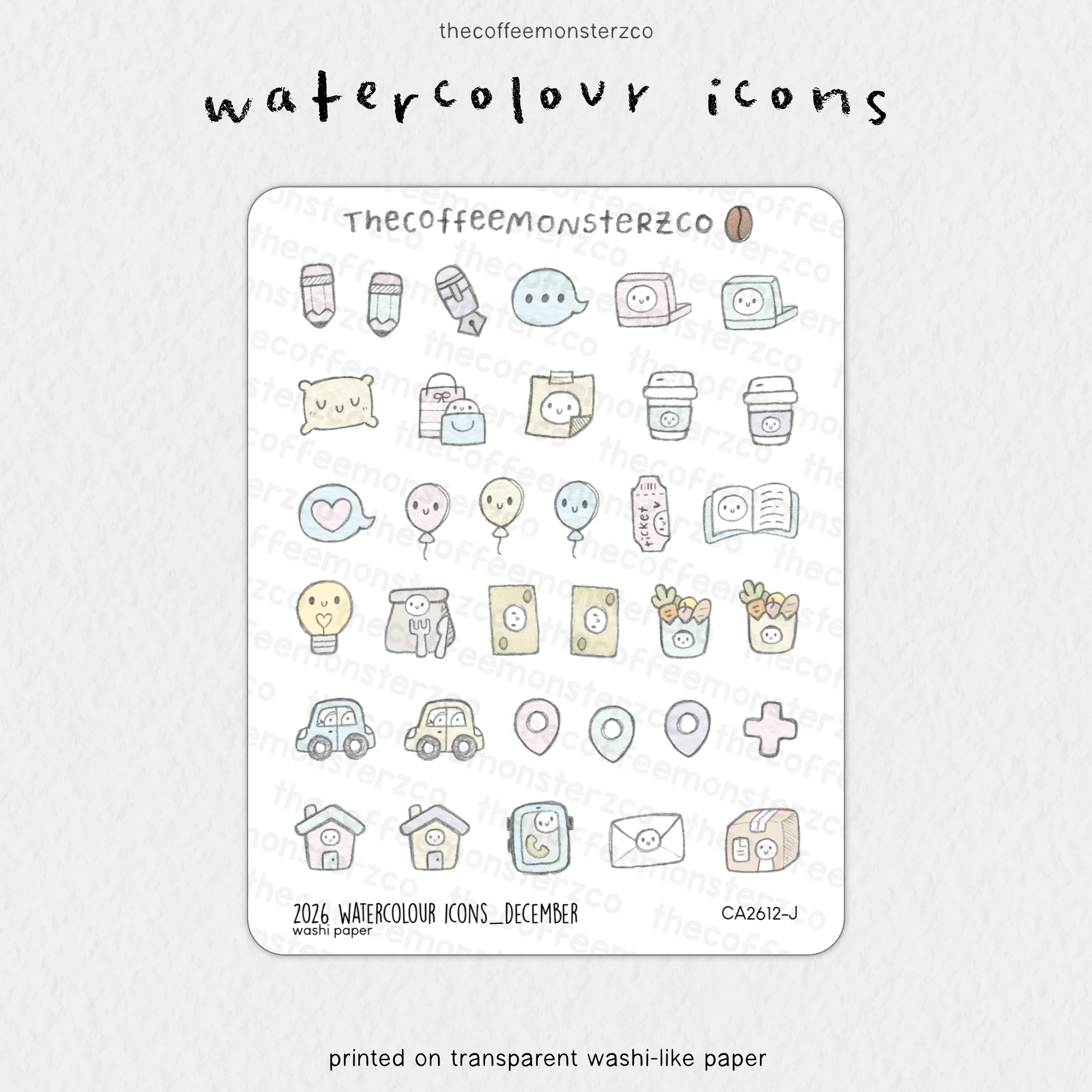 2026 Watercolour Icons - Image 15