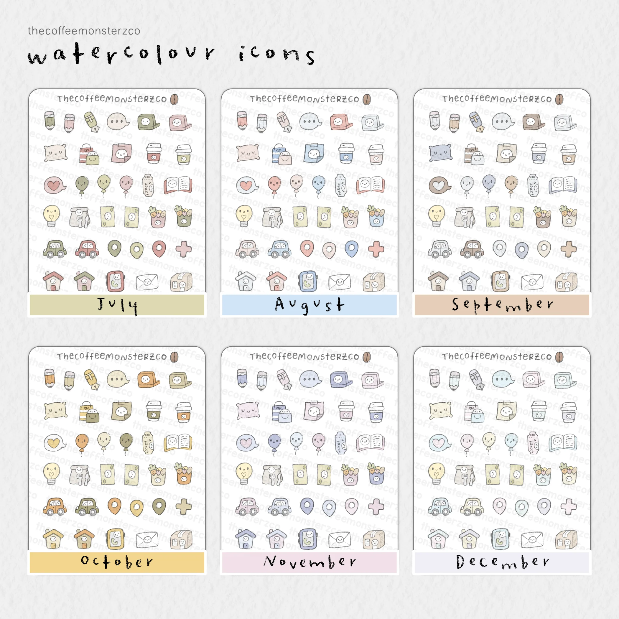 2026 Watercolour Icons - Image 3
