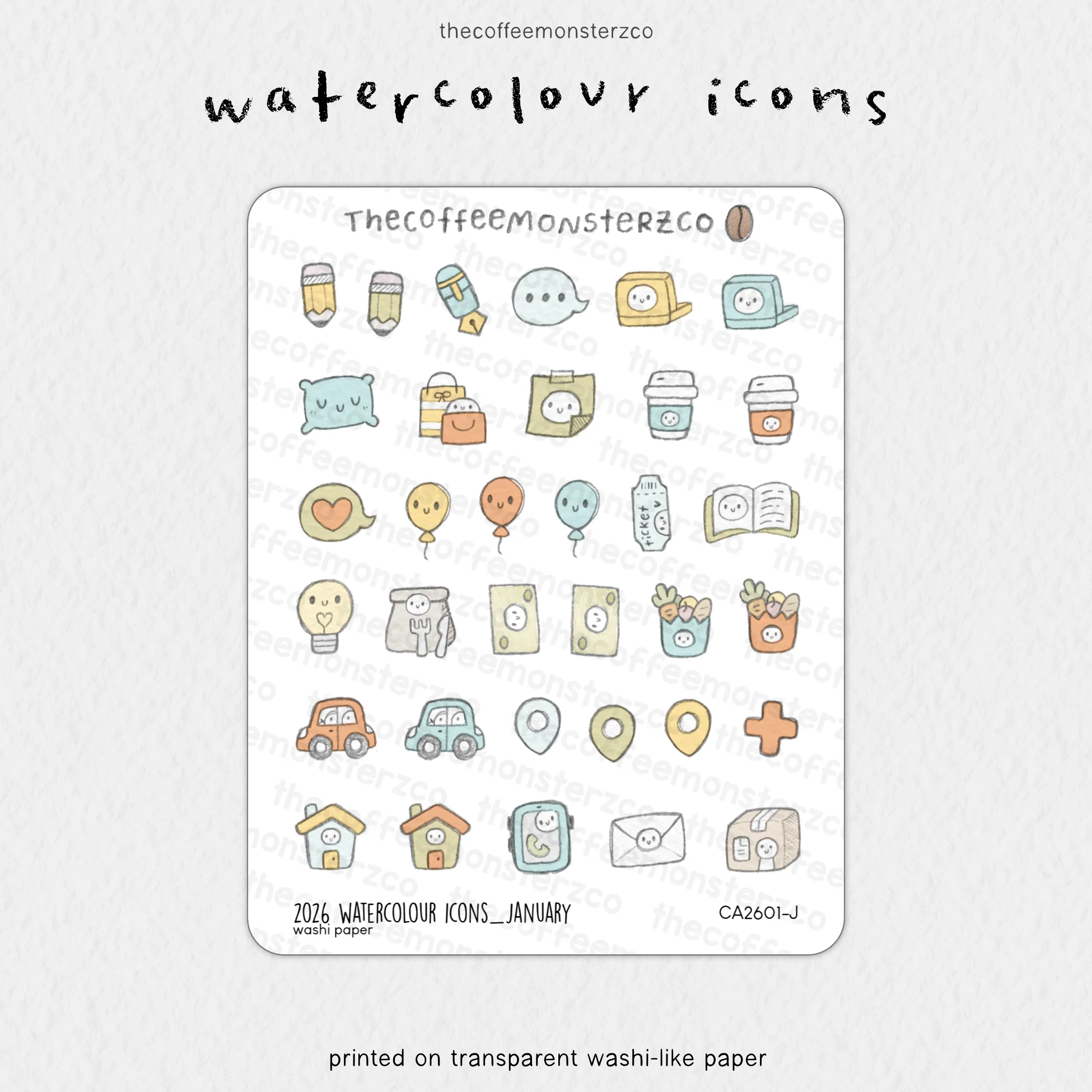 2026 Watercolour Icons - Image 4