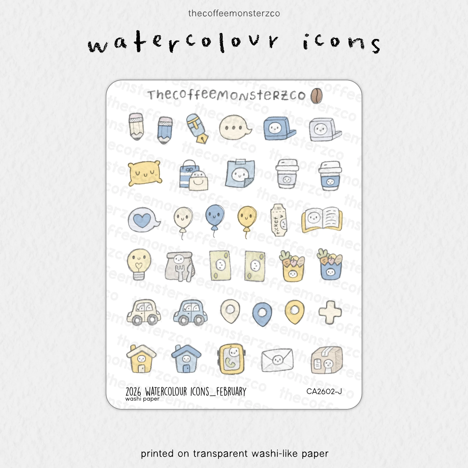 2026 Watercolour Icons - Image 5
