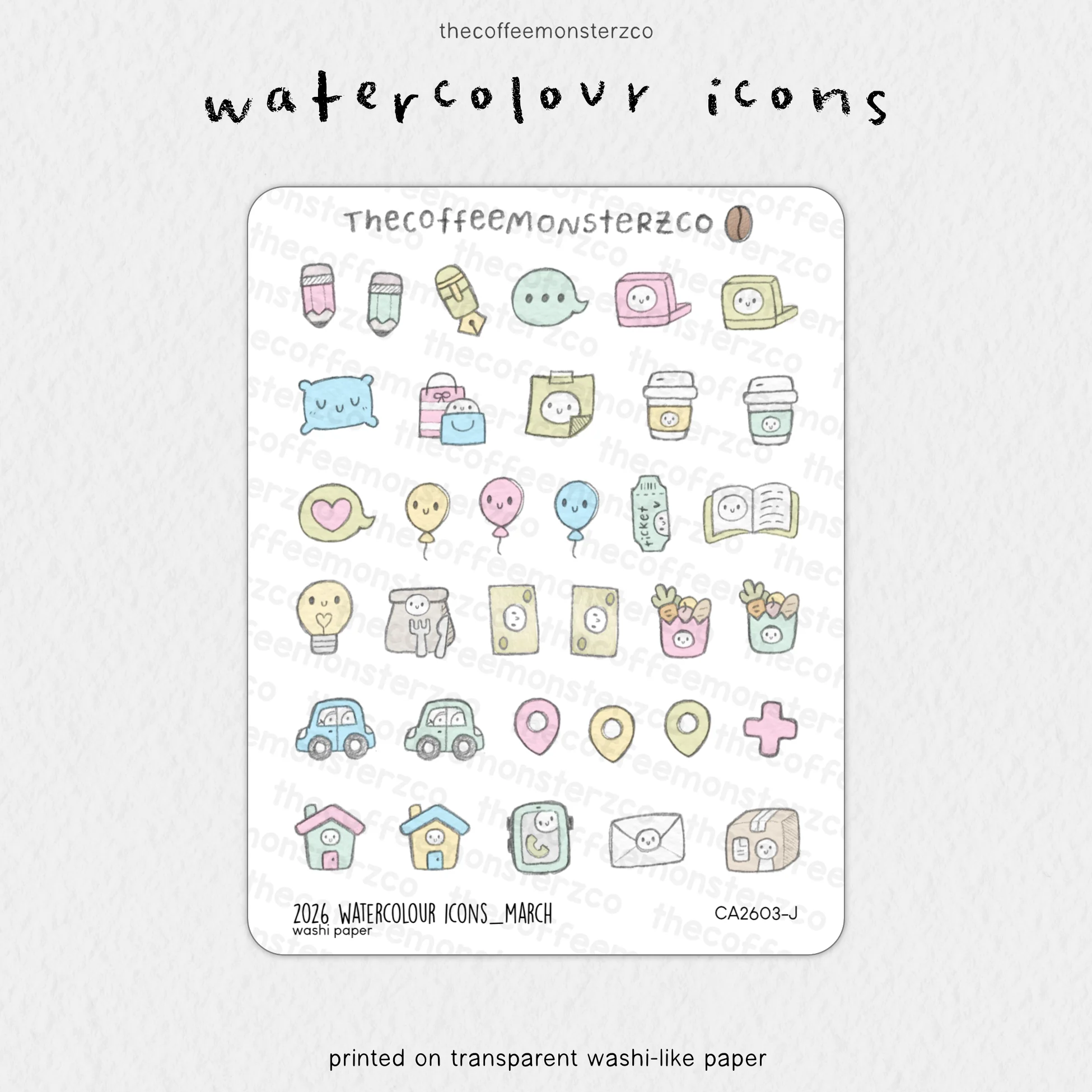 2026 Watercolour Icons - Image 6