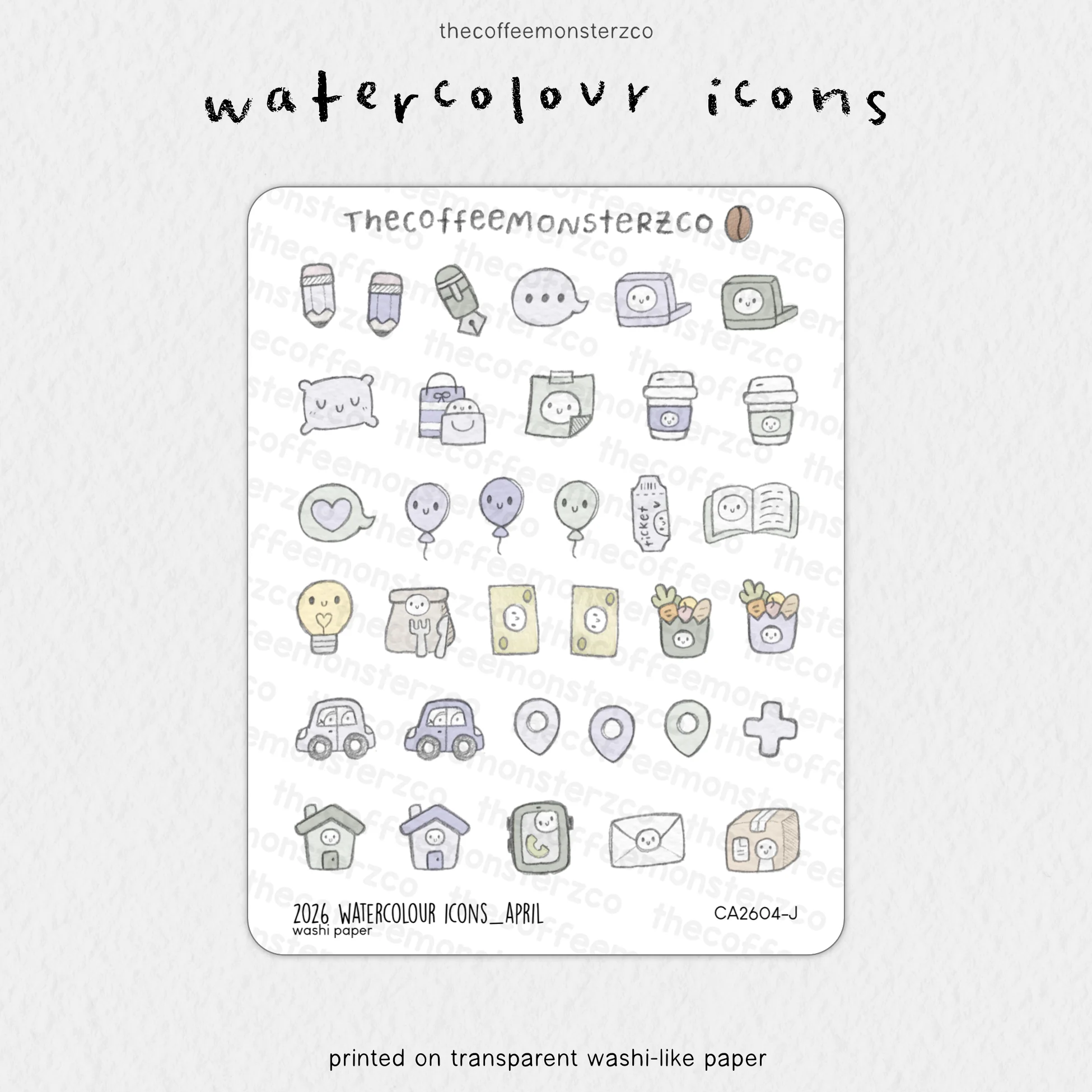 2026 Watercolour Icons - Image 7