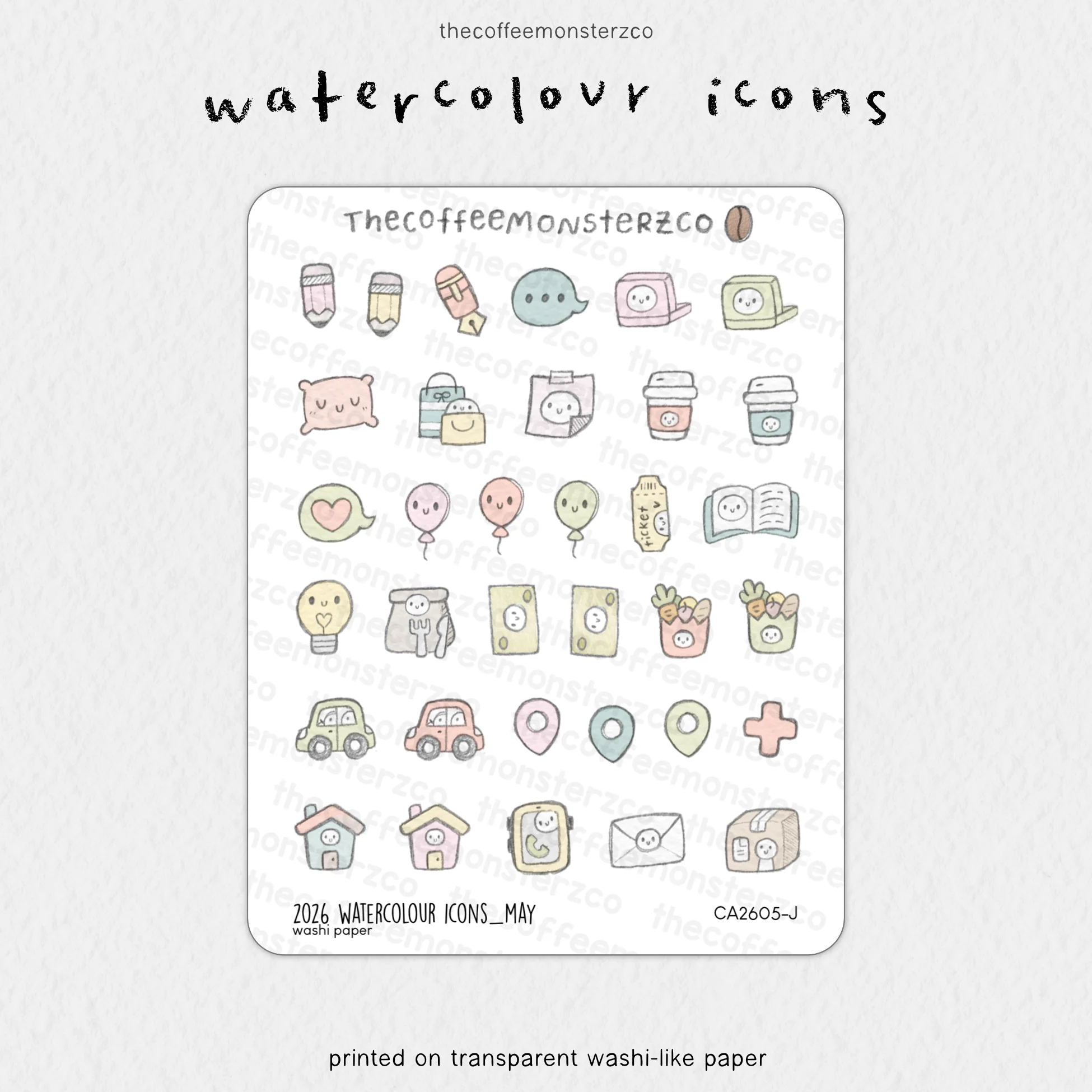 2026 Watercolour Icons - Image 8