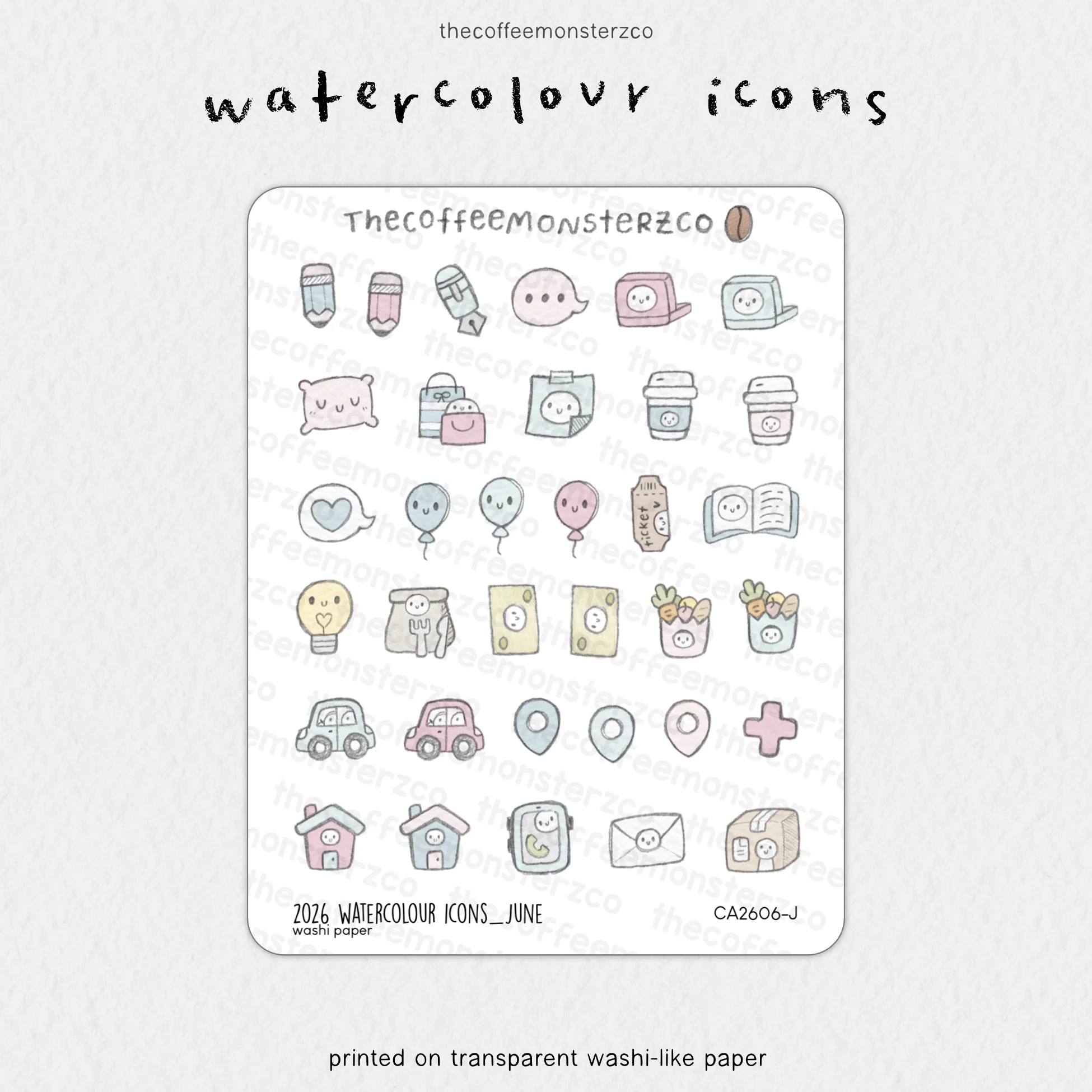 2026 Watercolour Icons - Image 9