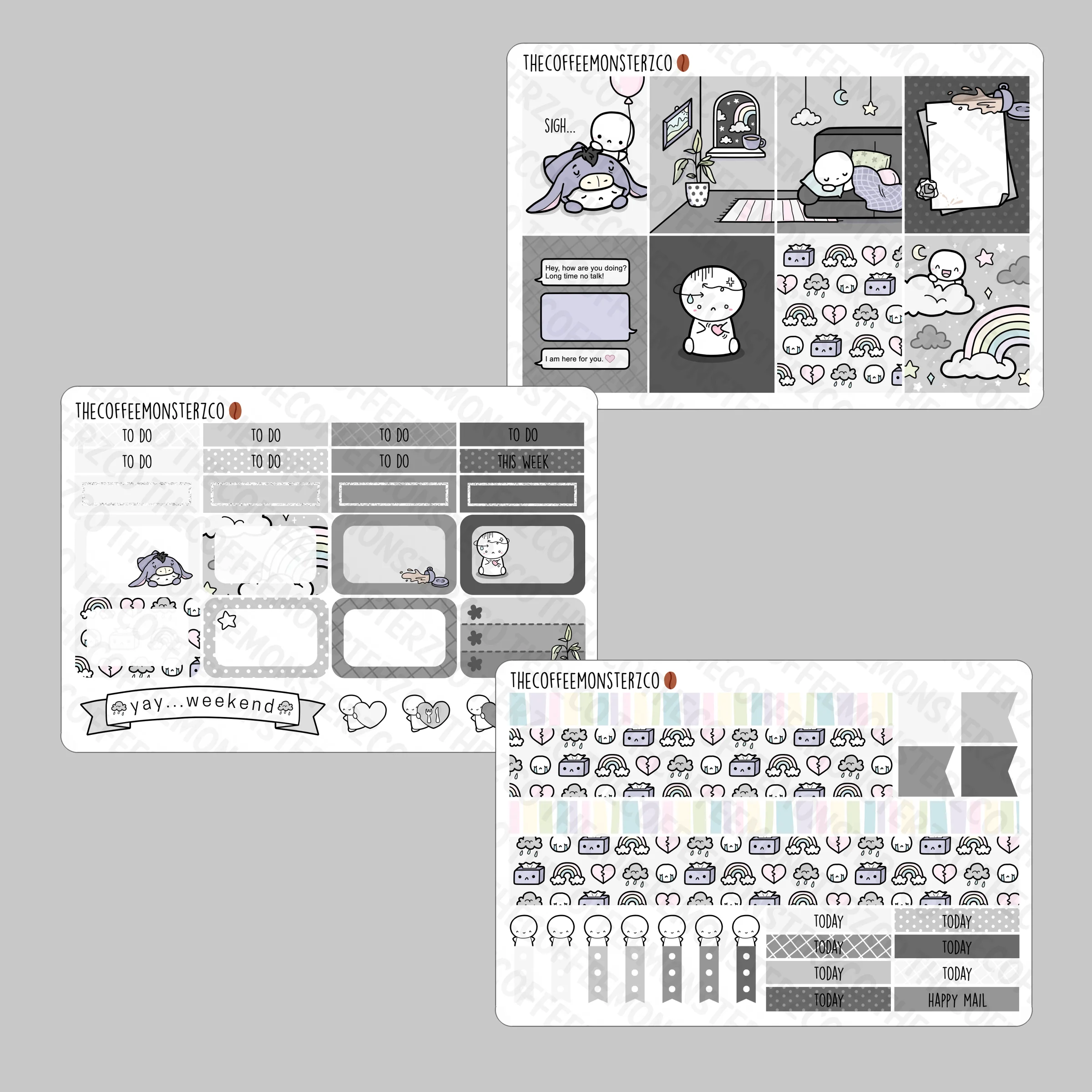 A Gloomy Week Emotis Mini Kit - Image 2