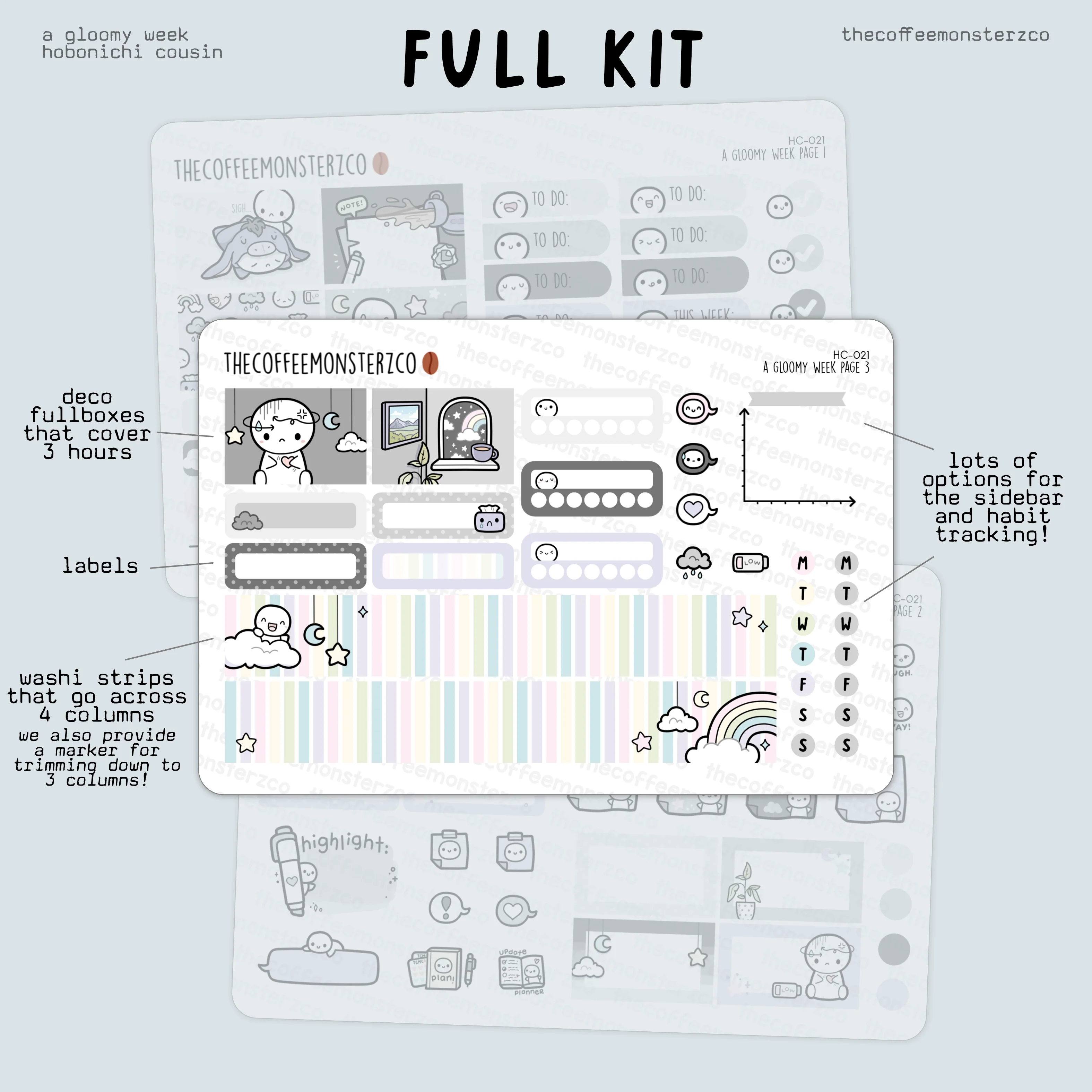 A Gloomy Week Hobonichi Cousin Kit - Image 3