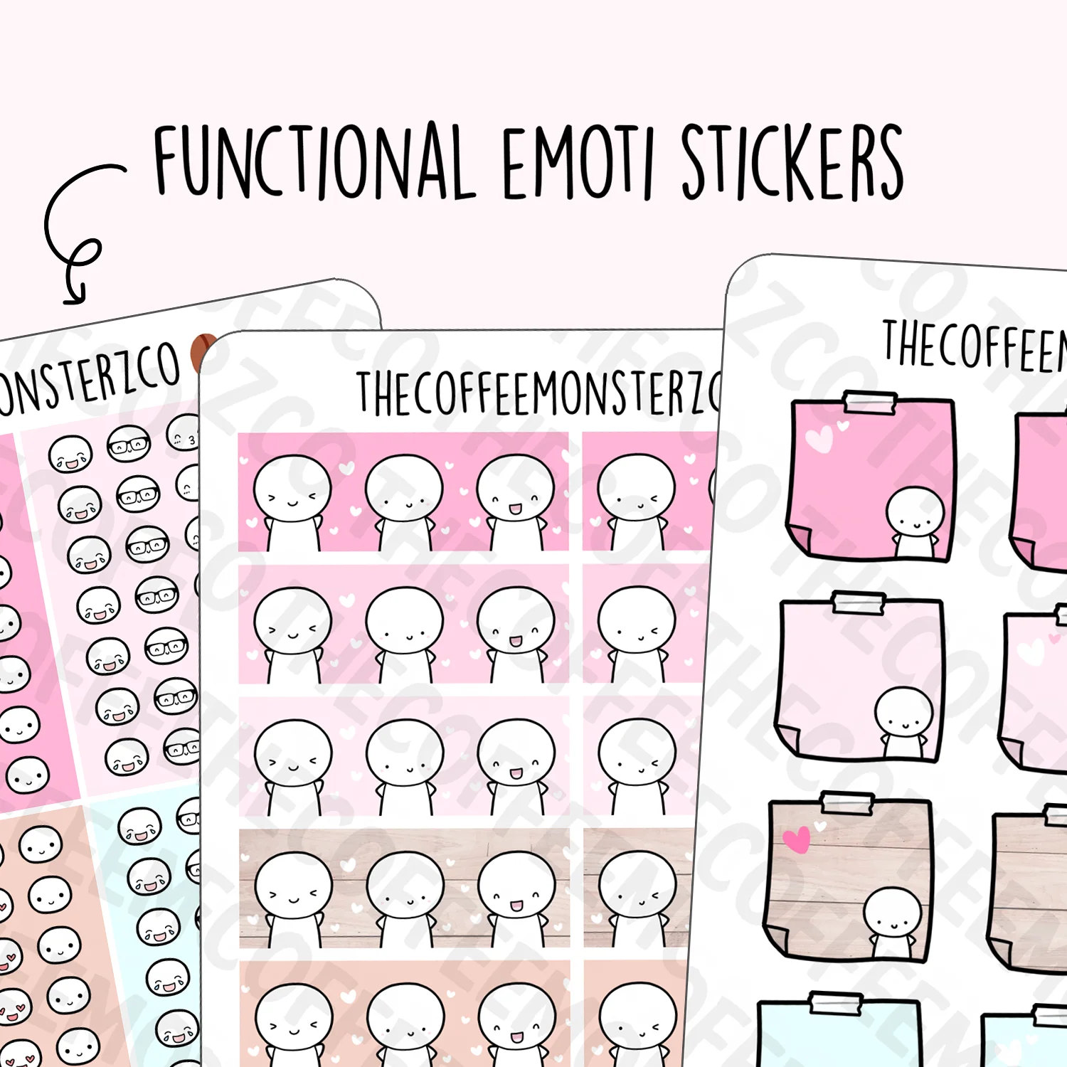 A Lovely Life Emotis Functional Stickers