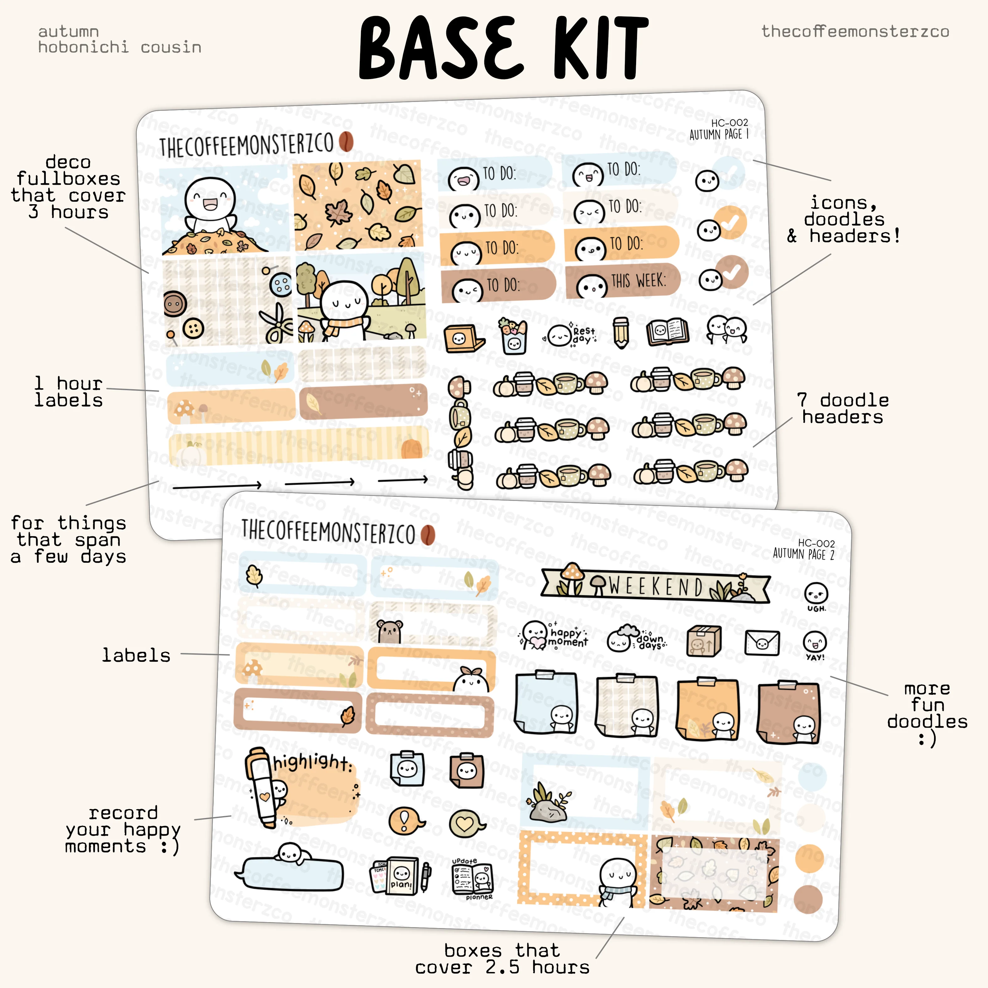 Autumn - Hobonichi Cousin Kit - Image 3