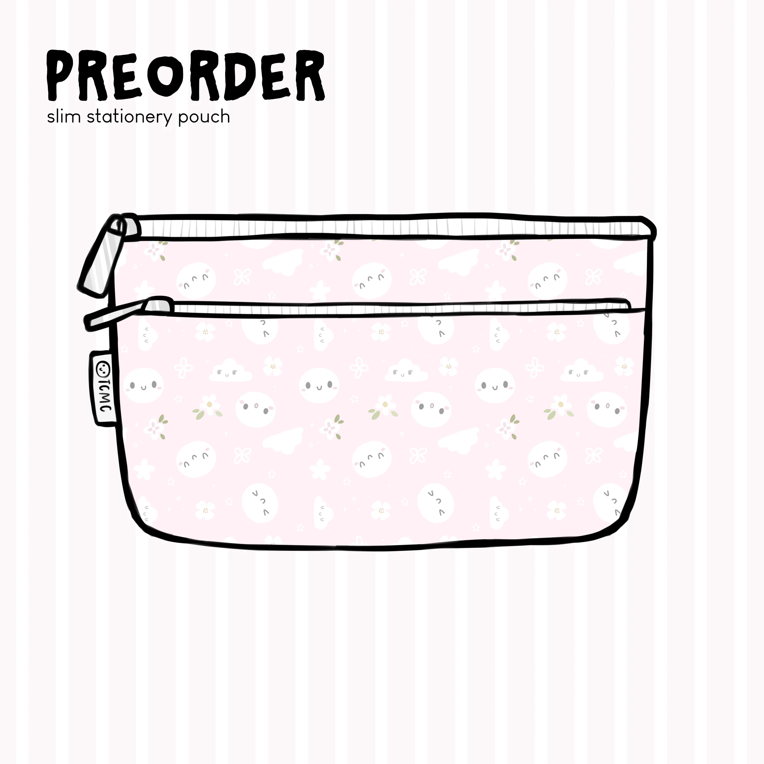 Misfit Ballerina Pink - SLIM Stationery Pouch (1 Per Customer) - Image 3
