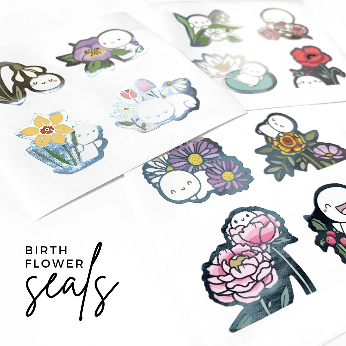 Birth Month Flower - Sticker Seals