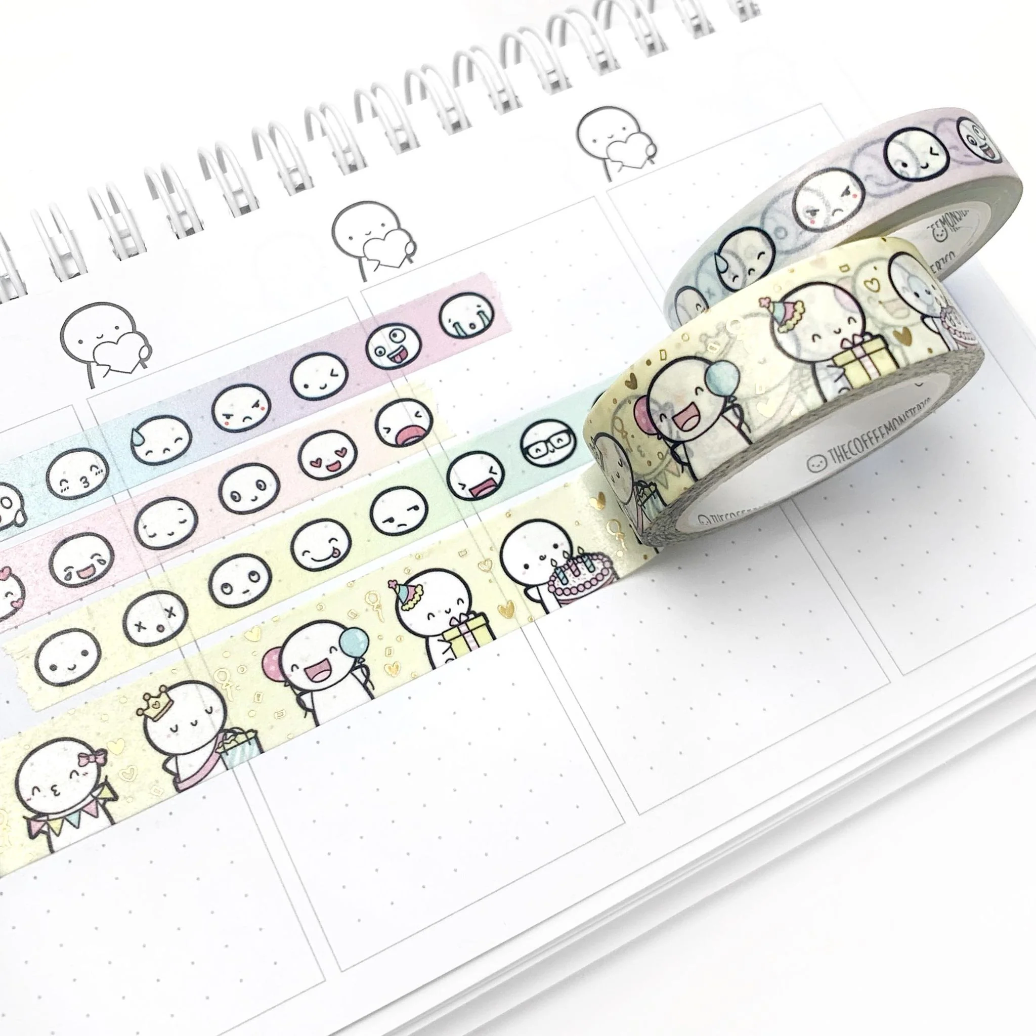 Birthday Bash Emotis Washi Tape - 15mm - Image 2