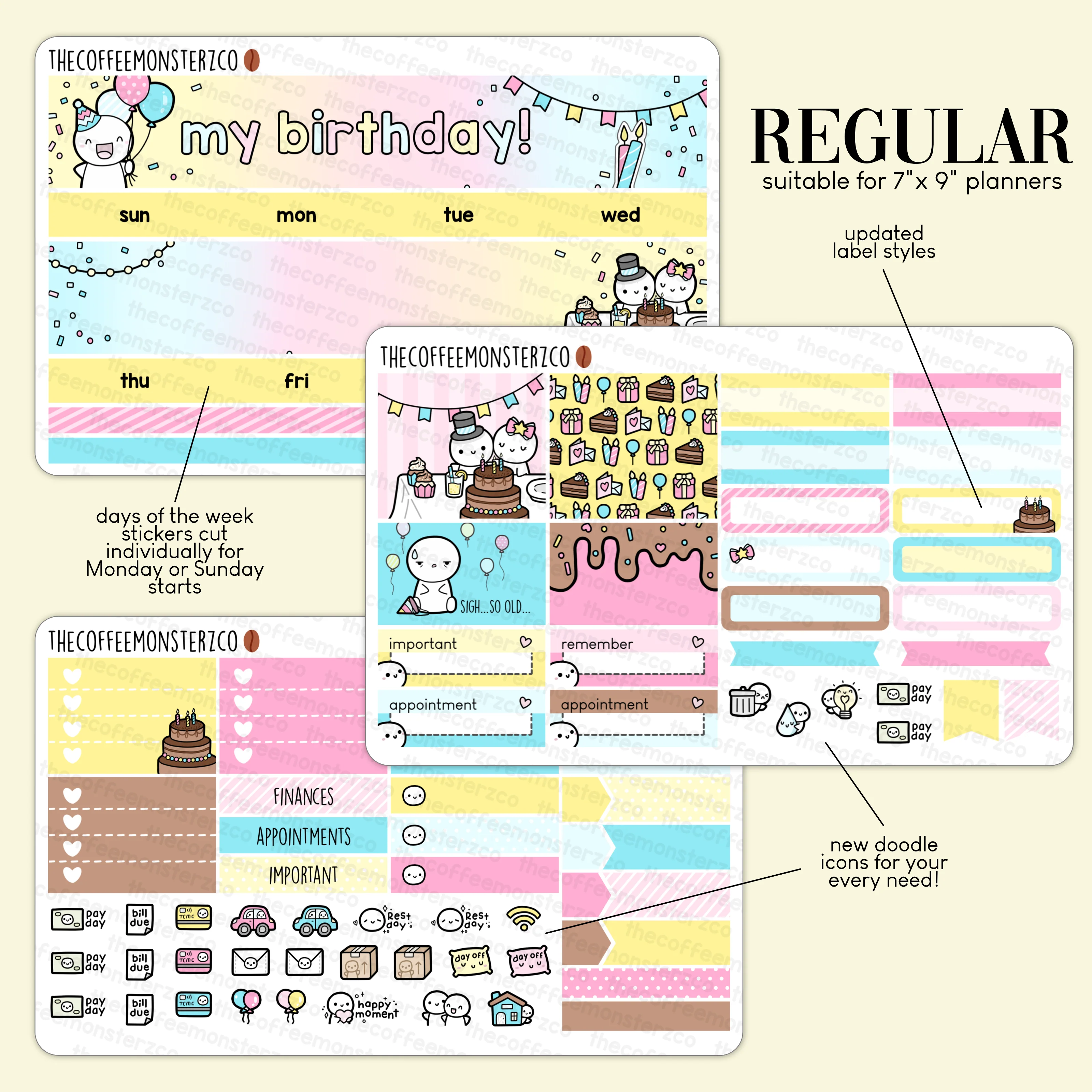 Birthday Monthly Kit (undated) - Image 2