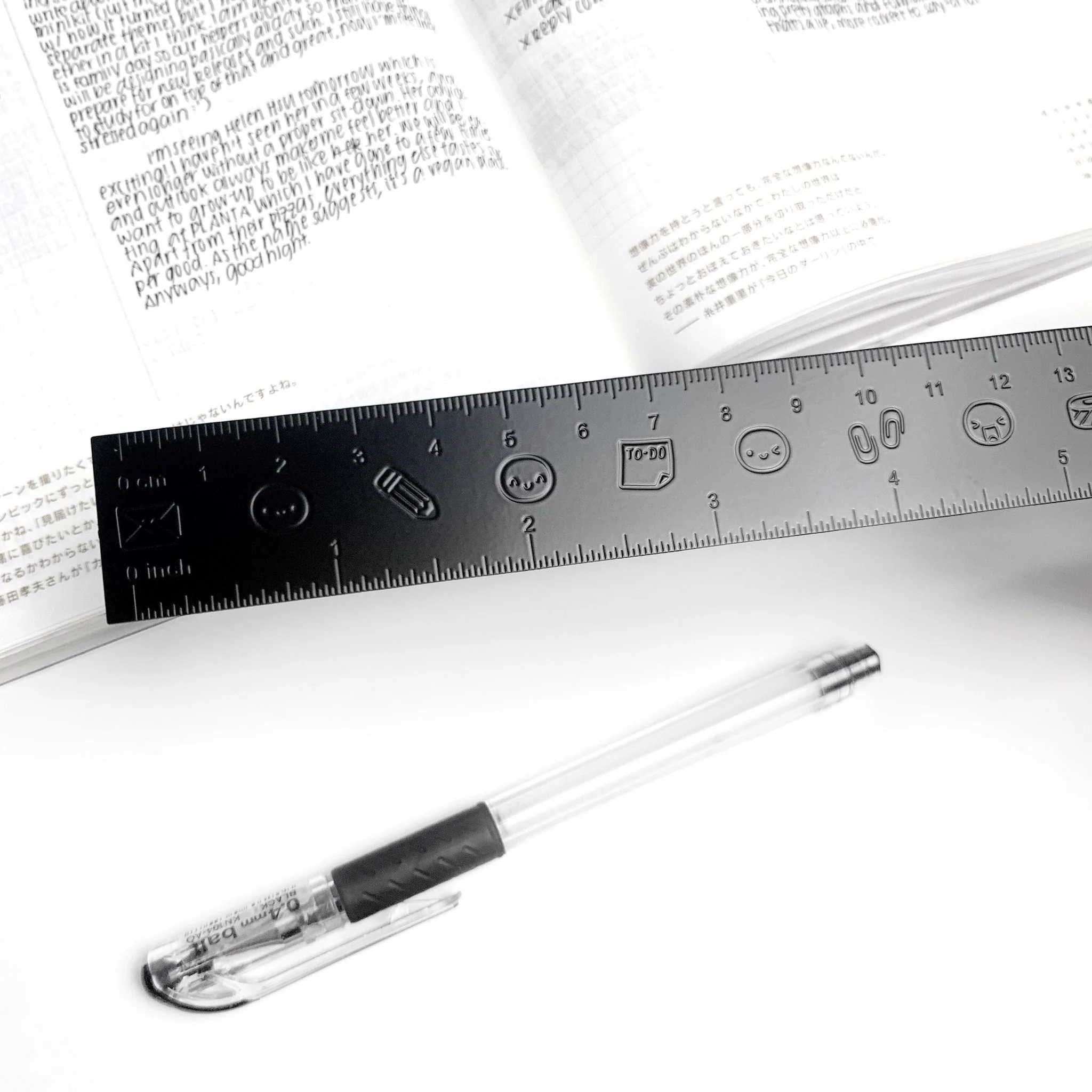 Black - Emoti Metal Ruler - Image 2