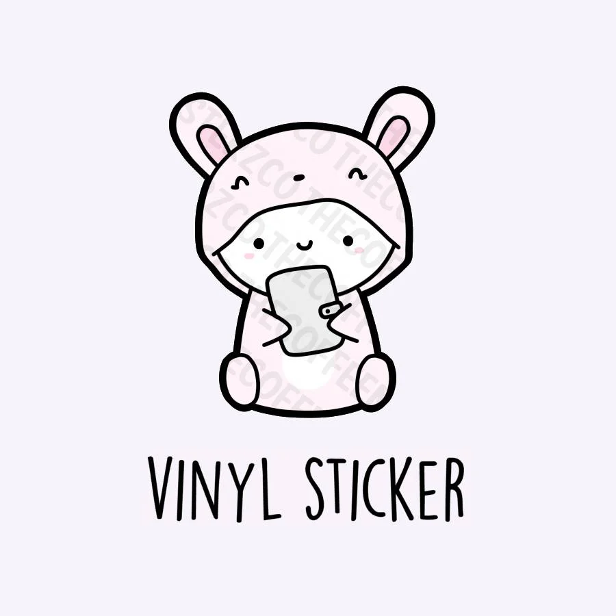 MISFIT Bunny Planner Vinyl Sticker (1 per customer) - Image 2