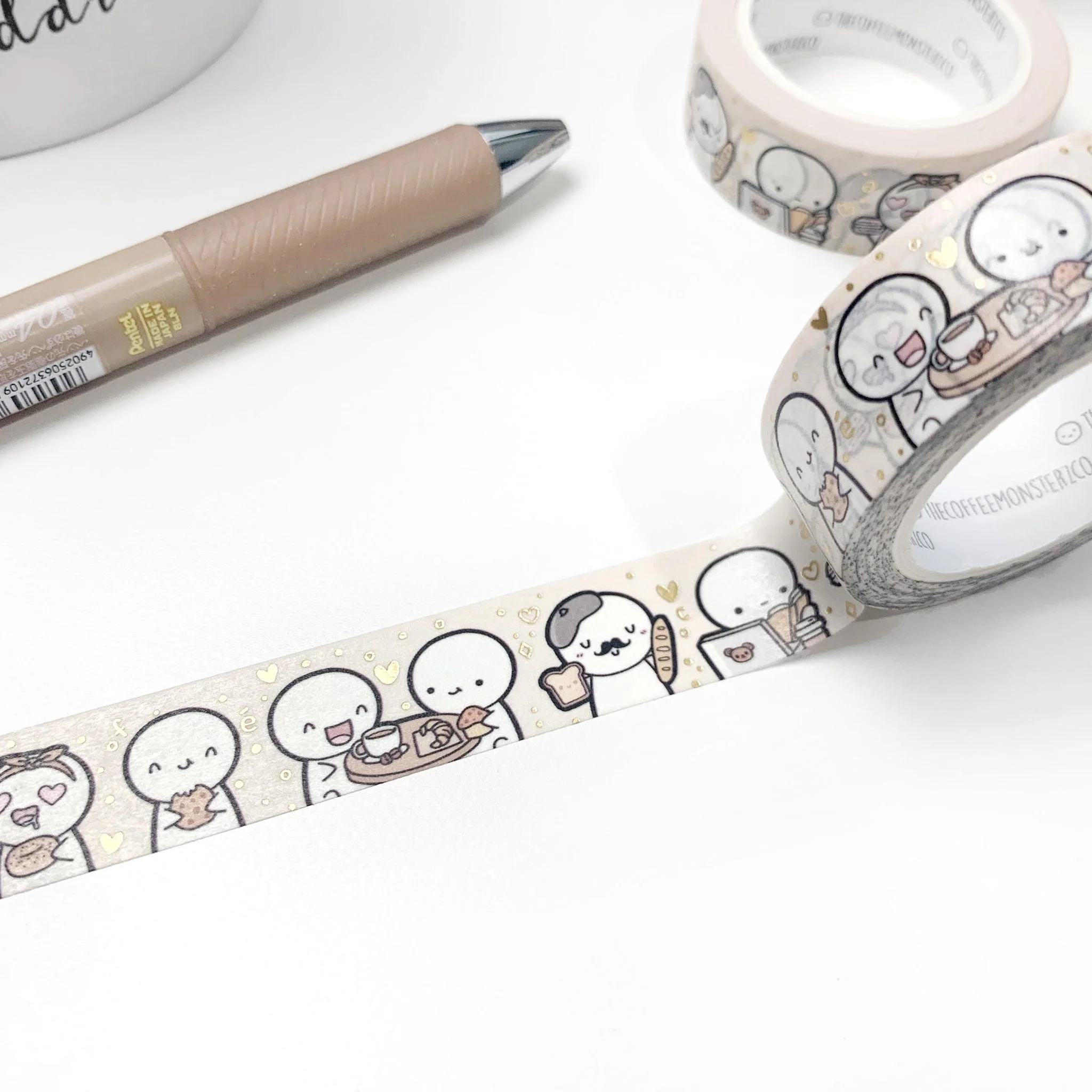 Café Time Washi Tape - 15mm - Image 2