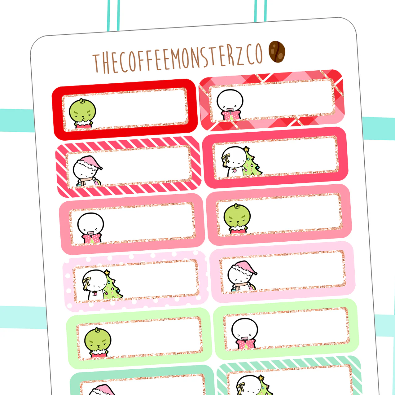 Christmas Emoti 1.5" Labels