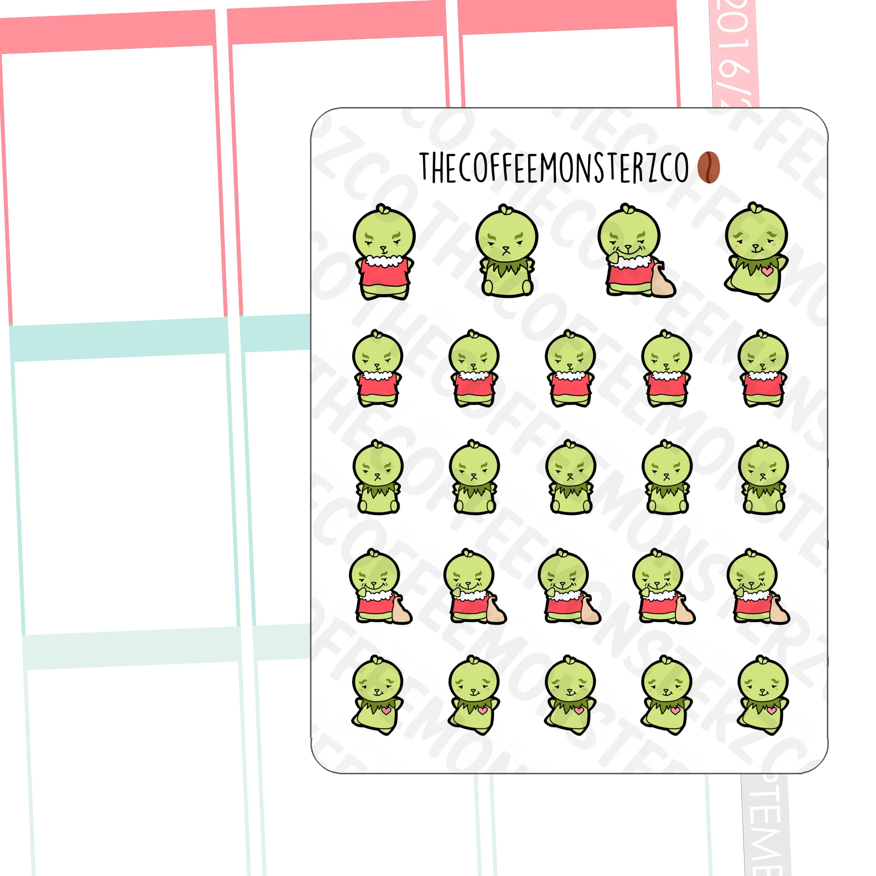 Christmas Grinch Emotis - Image 2