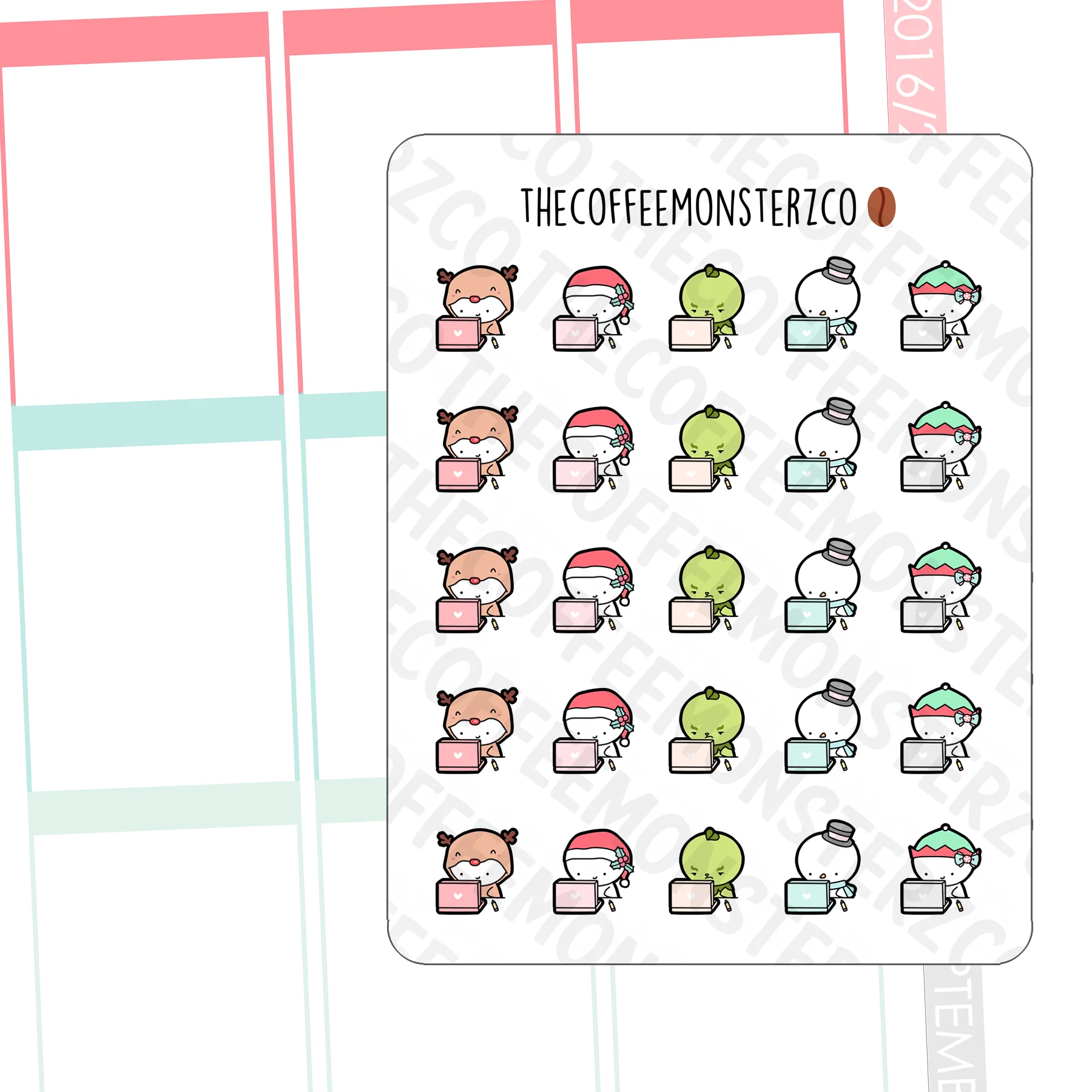Christmas Working Emotis - Image 2