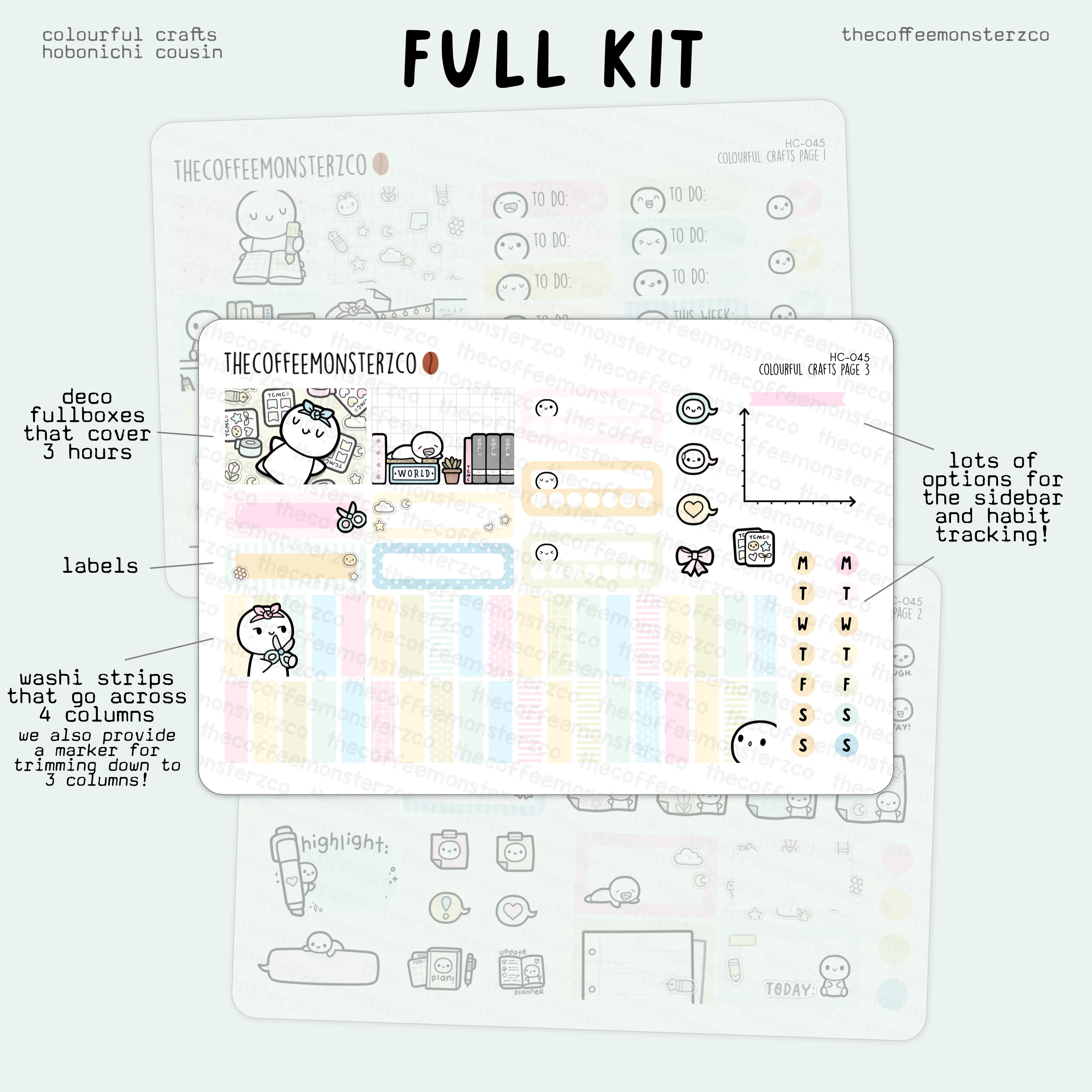 Colourful Crafts - Hobonichi Cousin Kit - Image 3